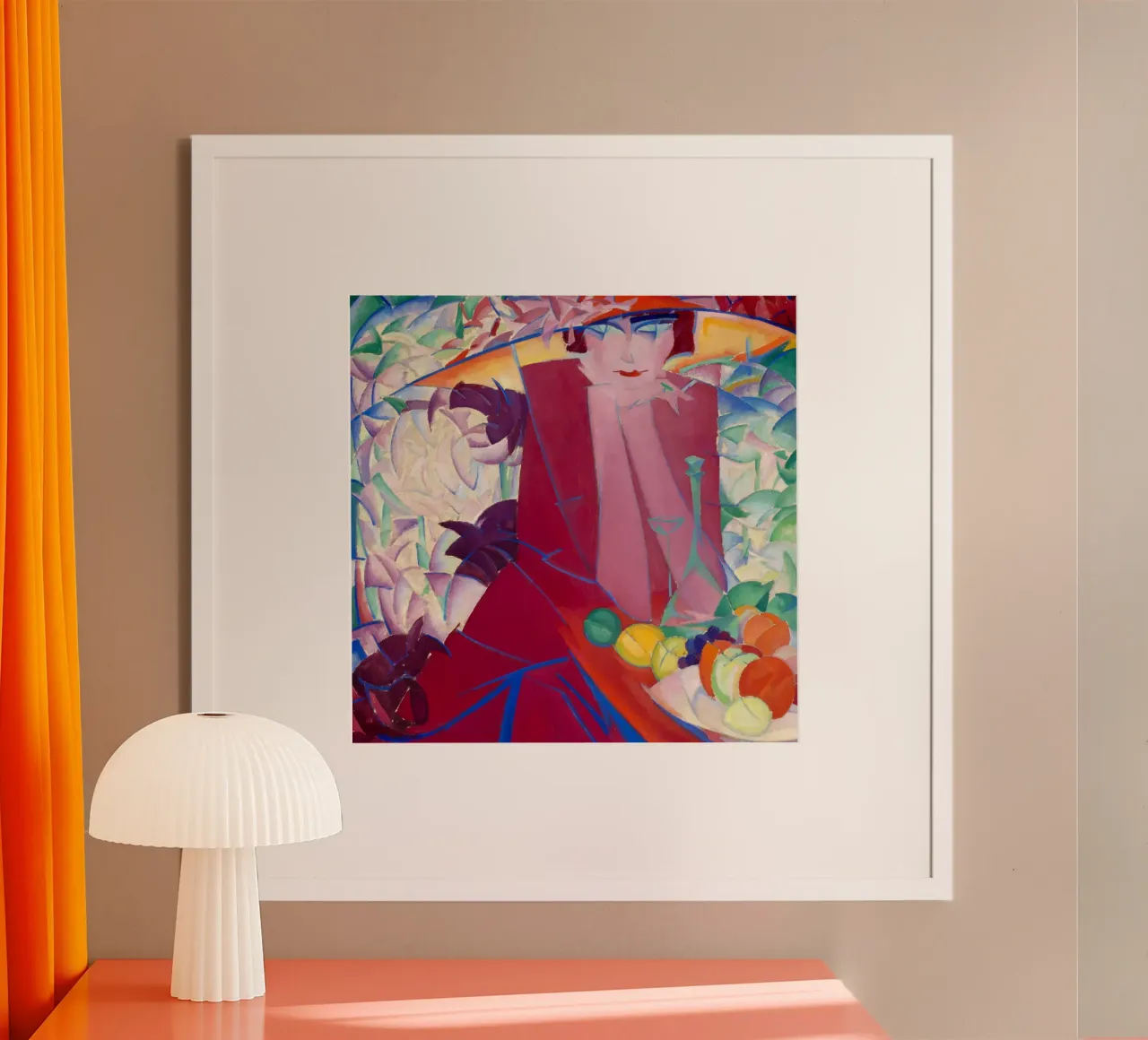 Leo Gestel - Signora con grande cappello in casa d'estate carta hahnemühle da ARTOTHEK