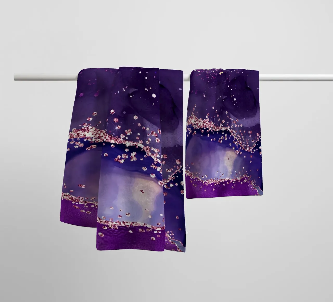 Agate pailletée violette Texture 04 serviette de bain de Gemstone Textures