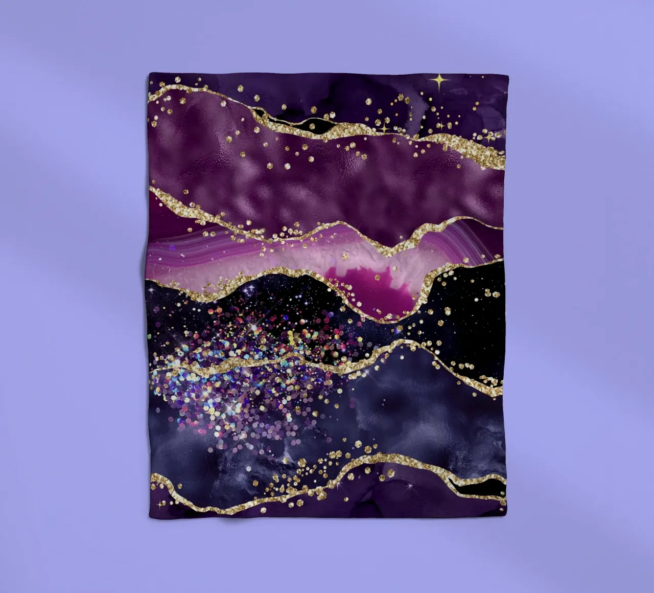 Texture Agata viola scintillante 05 coperta in pile da Gemstone Textures