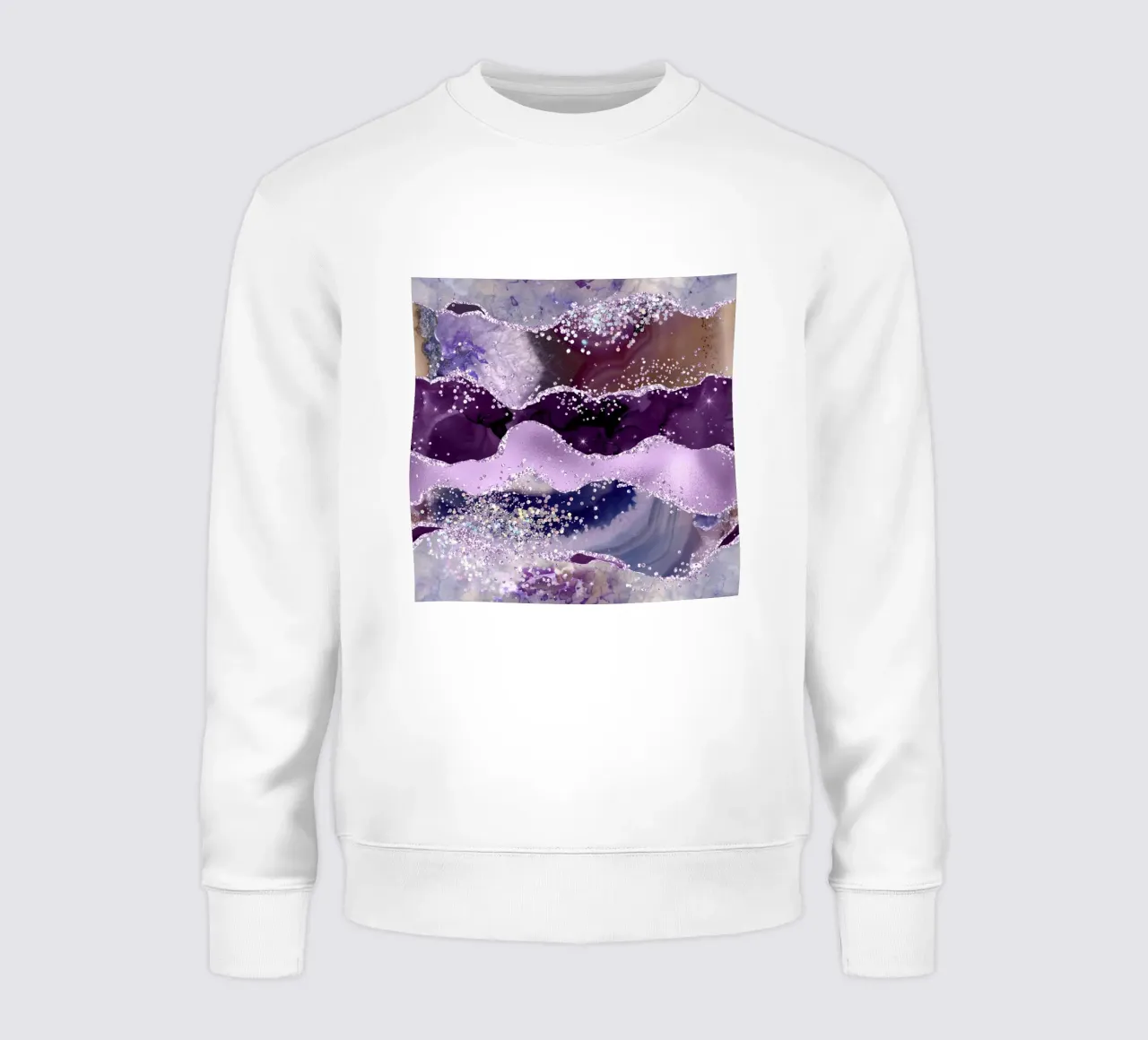 Texture Agata viola glitterata 06 felpa da Gemstone Textures