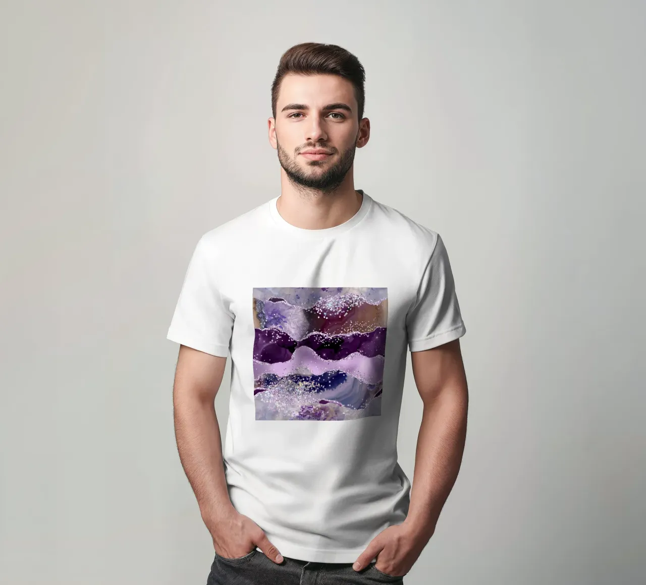 Texture Agata viola glitterata 06 t-shirt da Gemstone Textures