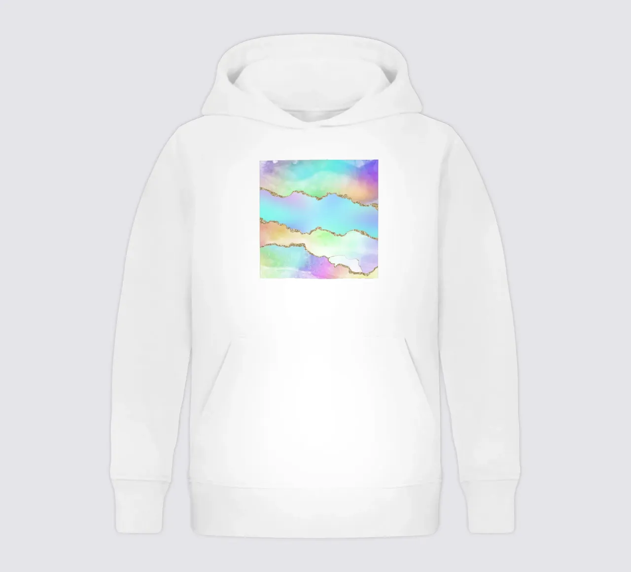 Texture Agata Arcobaleno 04 felpa bambino con cappuccio da Gemstone Textures