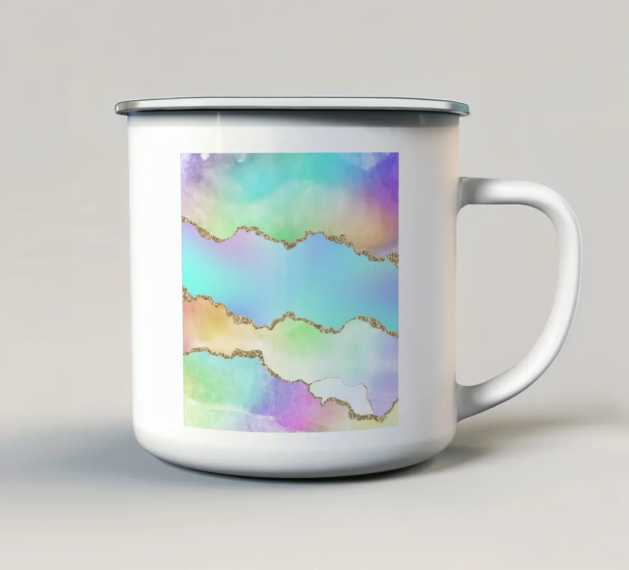 Texture Agata Arcobaleno 04 tazza in smalto da Gemstone Textures