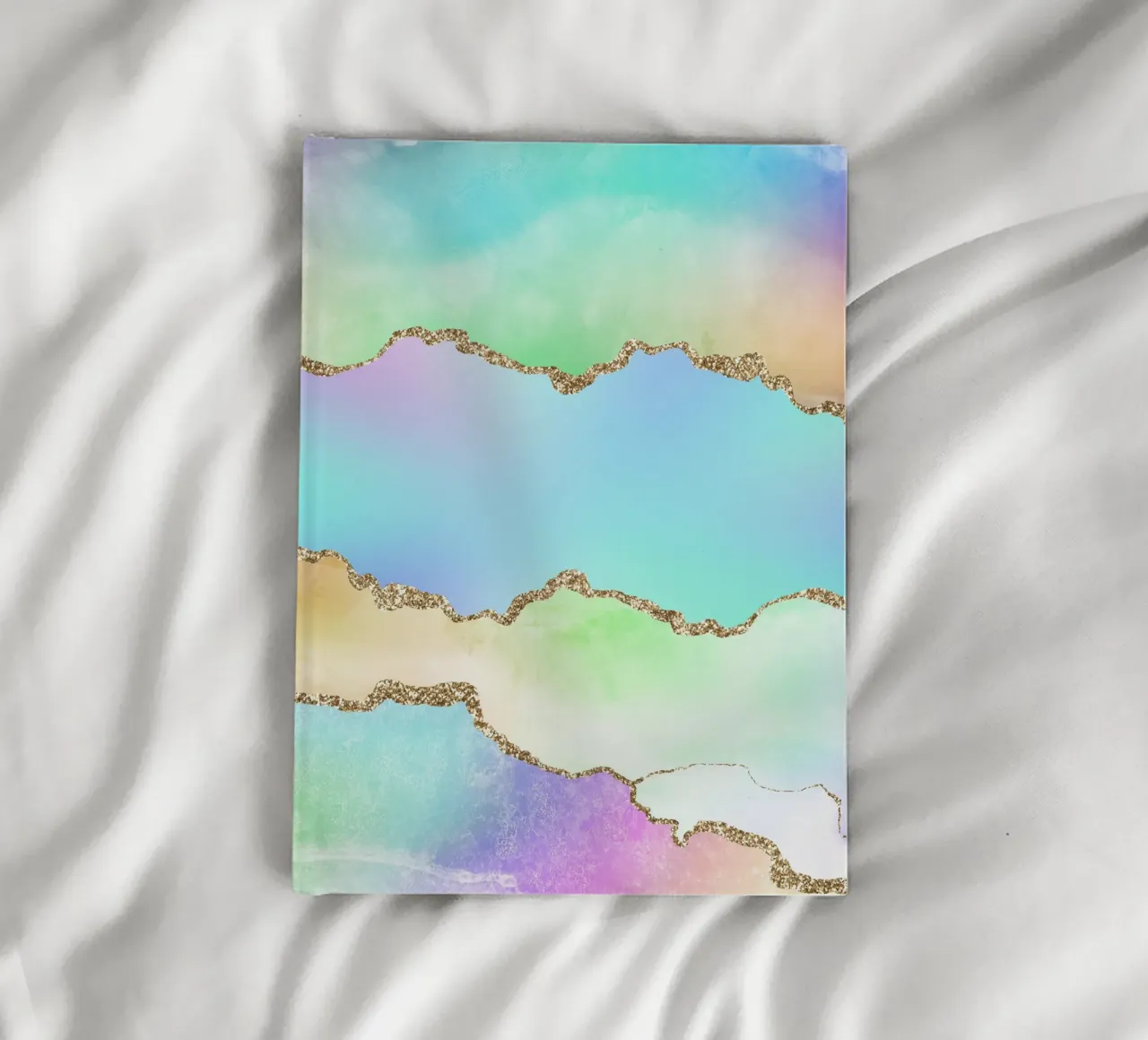 Rainbow Agate Texture 04 notebook by Gemstone Textures