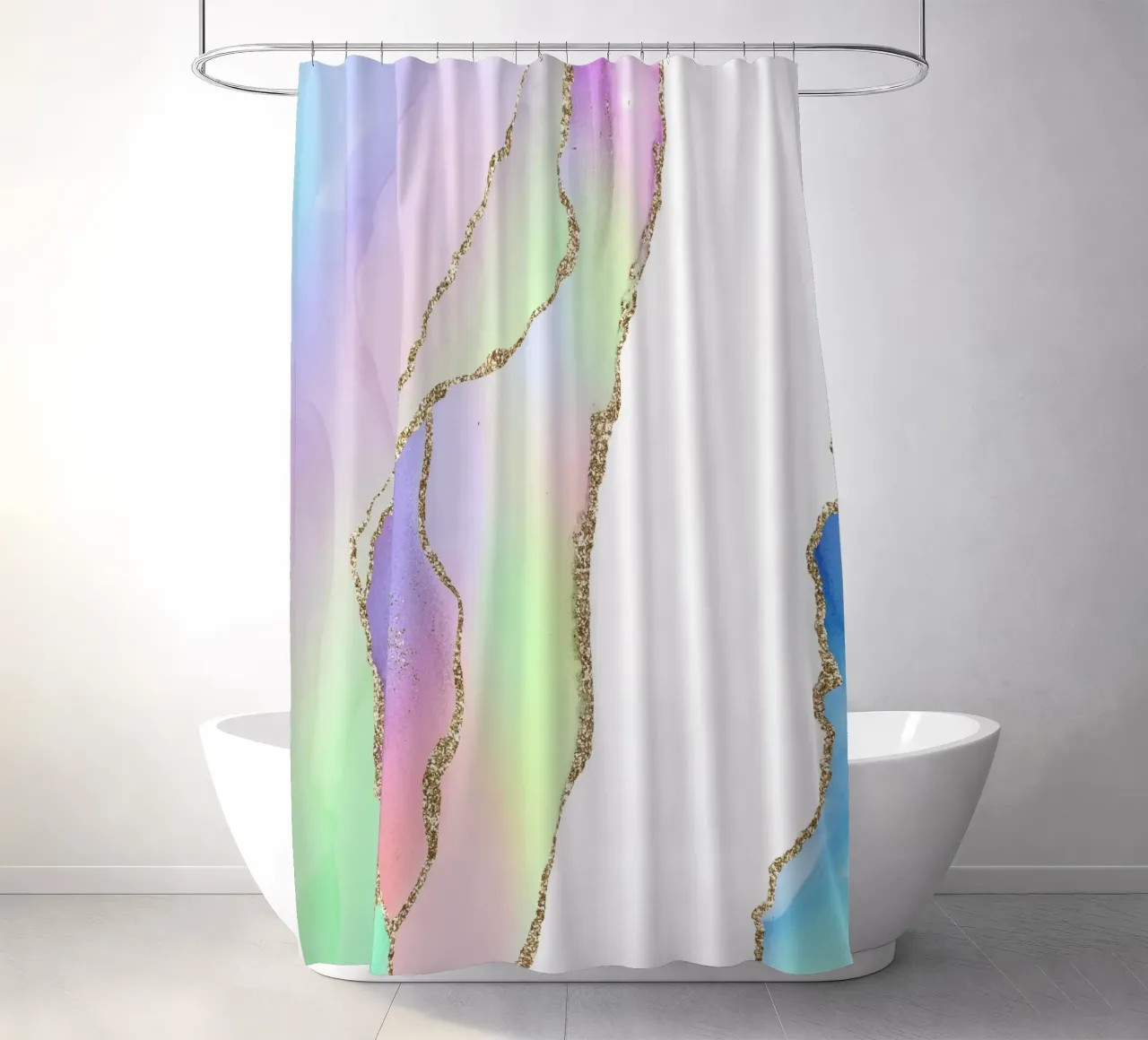 Texture Agata Arcobaleno 06 tenda da doccia da Gemstone Textures