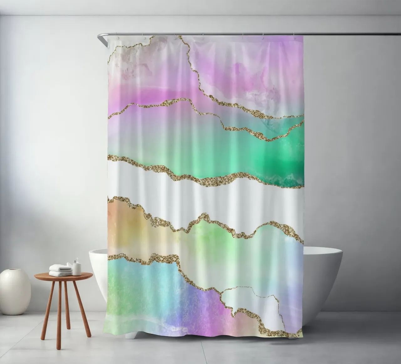 Texture Agata Arcobaleno 07 tenda da doccia da Gemstone Textures