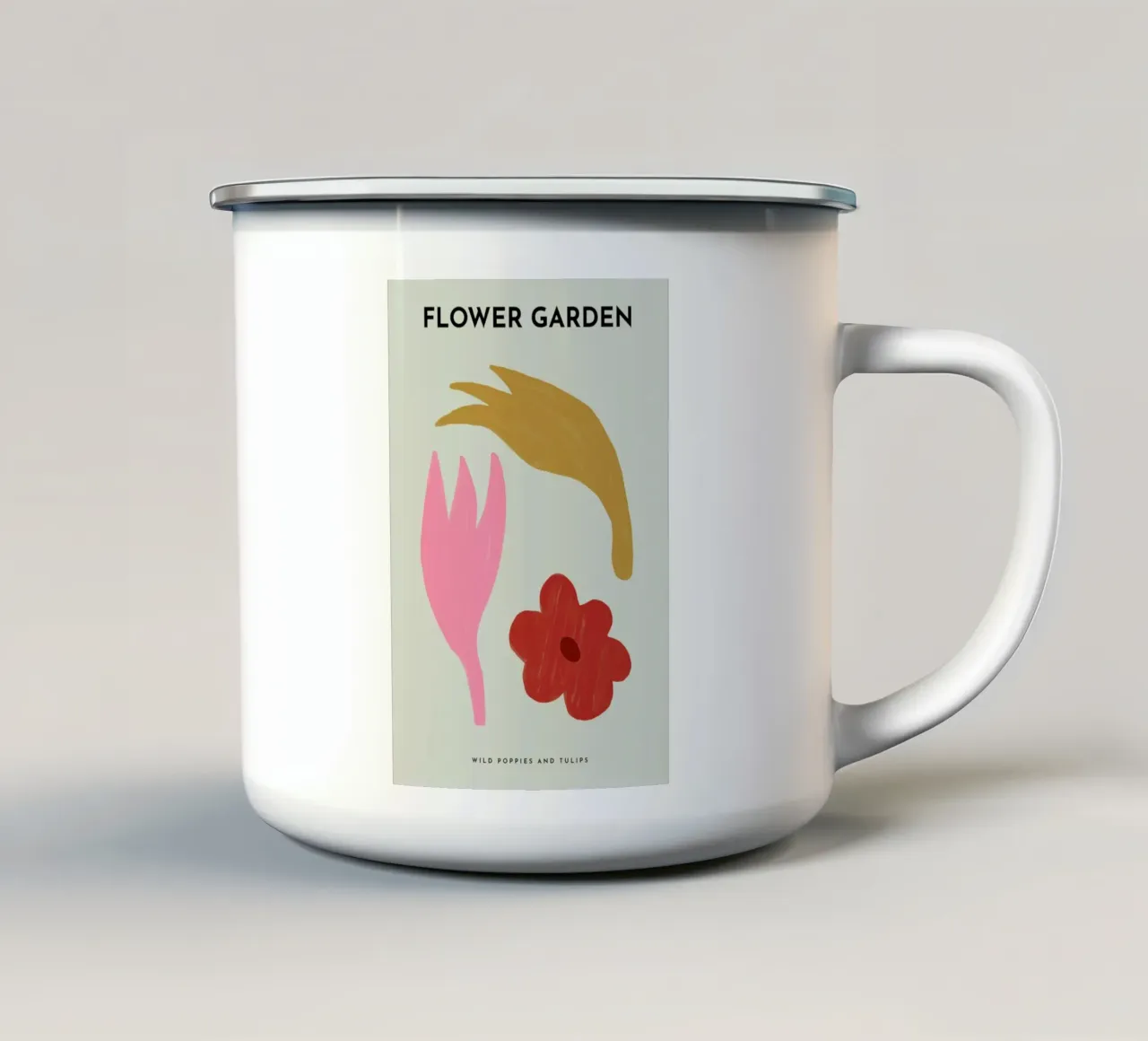Wild Poppies And Tulips tazza in smalto da Studio One