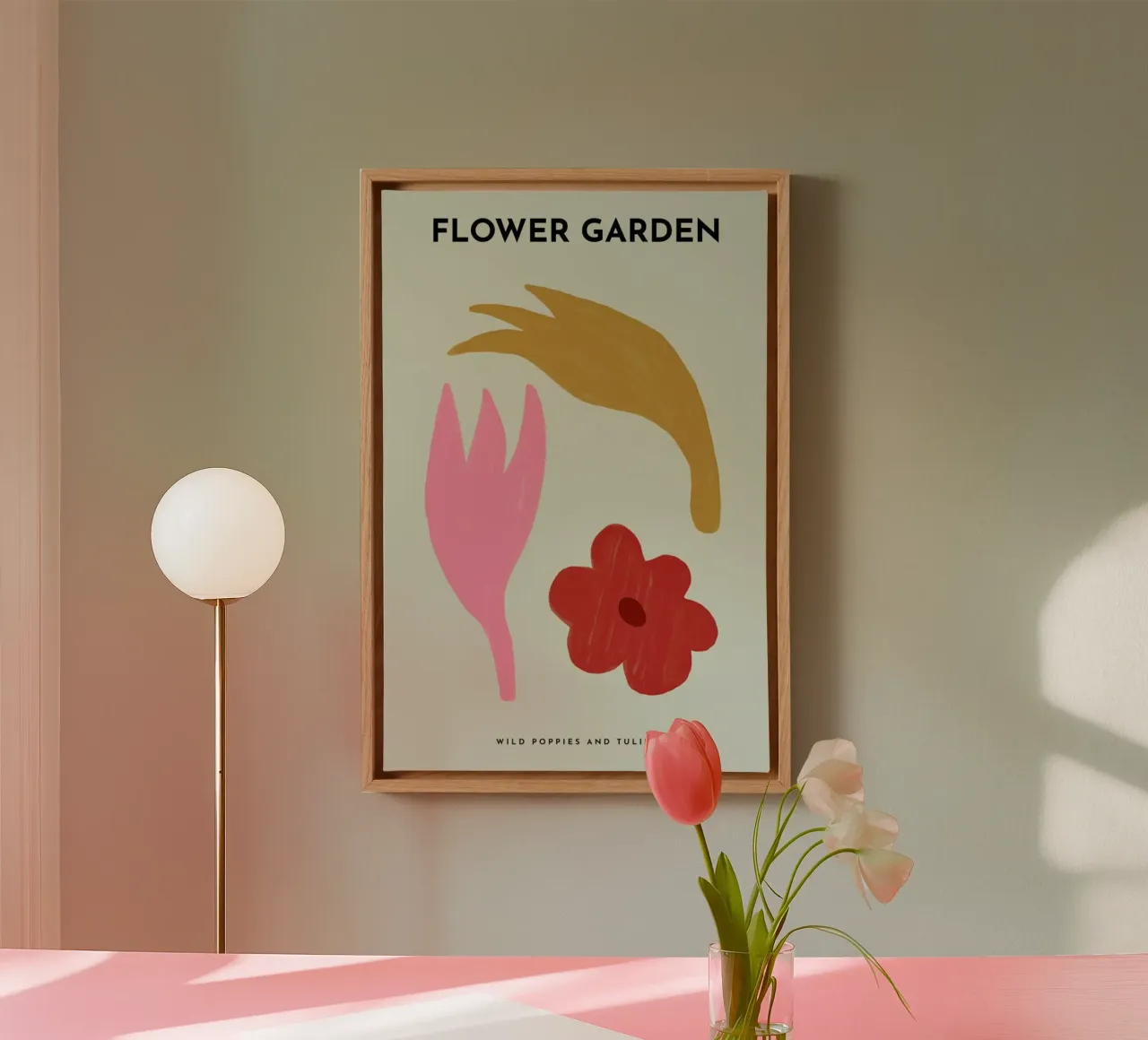 Wild Poppies And Tulips tela con Cornice a cassetta da Studio One