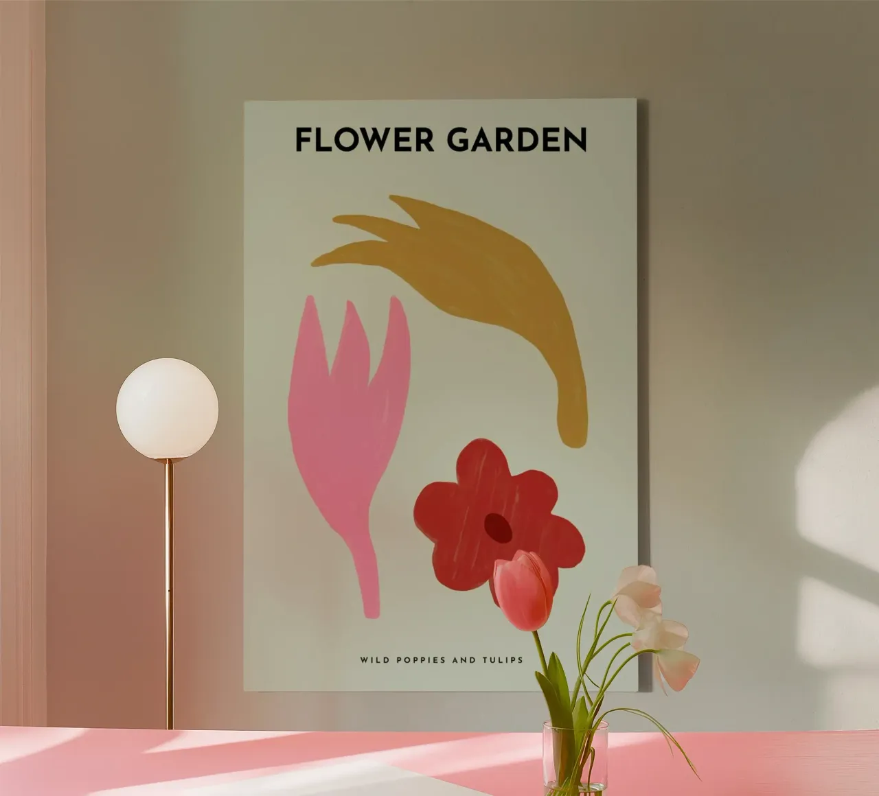 Wild Poppies And Tulips tela con Cornice a cassetta da Studio One