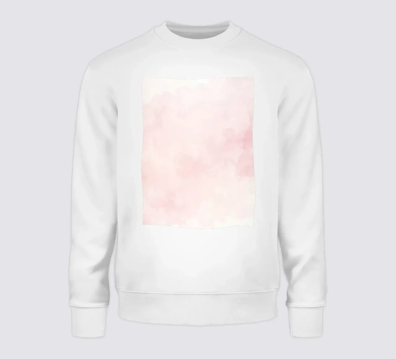 Soft pastel clouds create a serene atmosphere in a tranquil sweatshirt by DesignDoodle