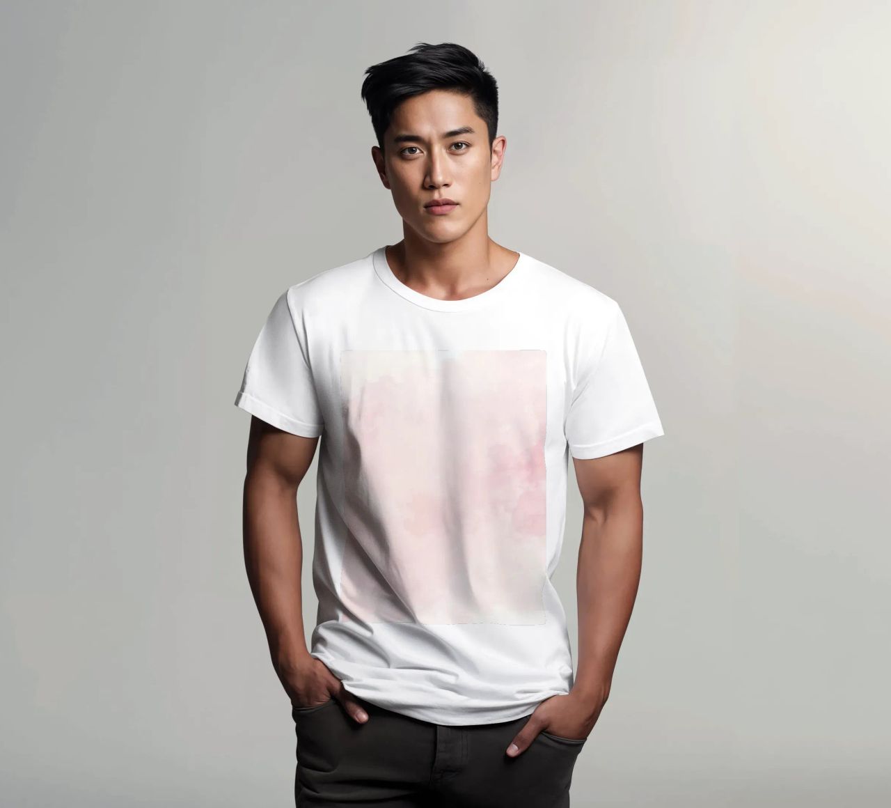 Soft pastel clouds create a serene atmosphere in a tranquil t-shirt by DesignDoodle