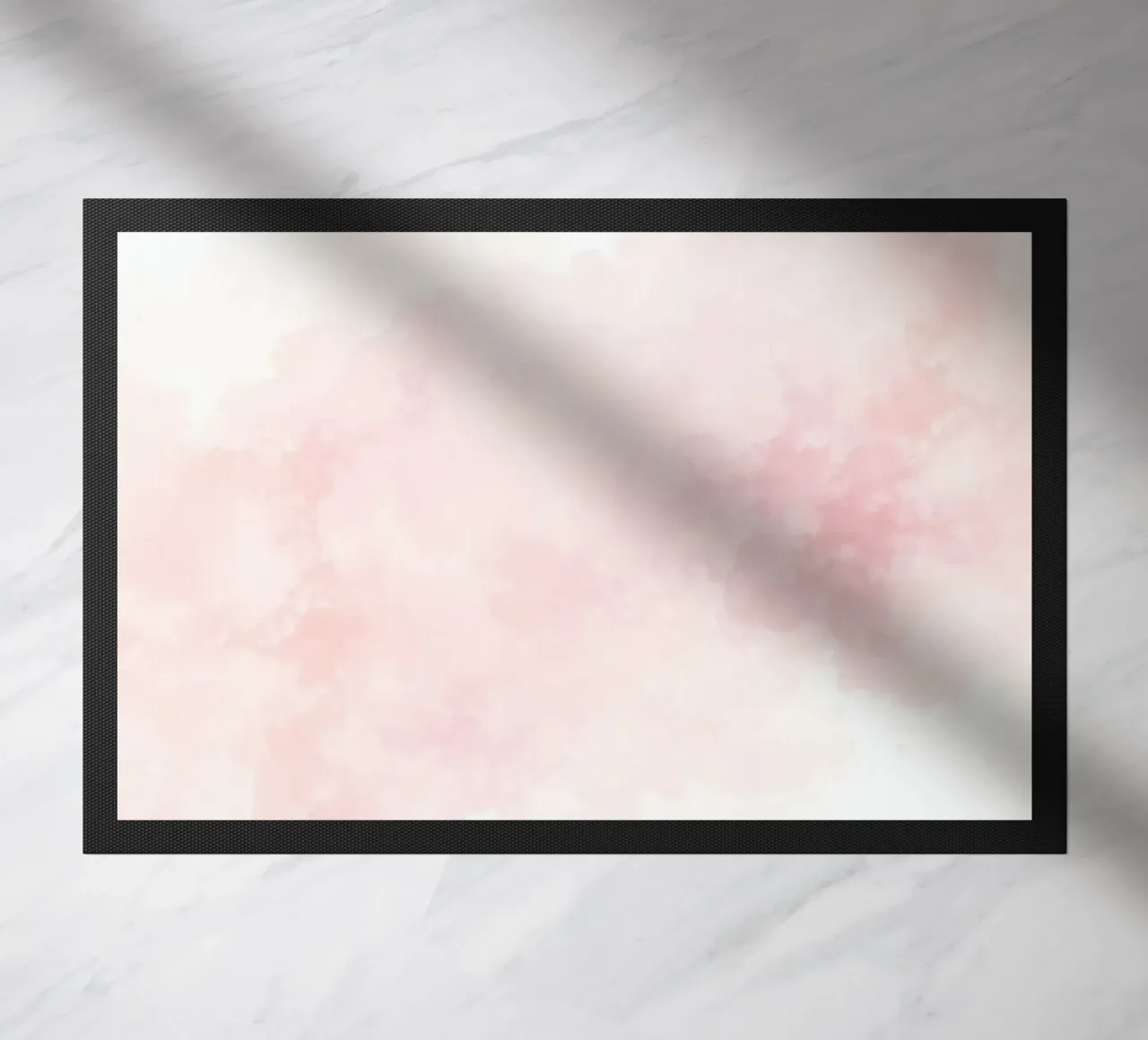 Soft pastel clouds create a serene atmosphere in a tranquil doormat by DesignDoodle