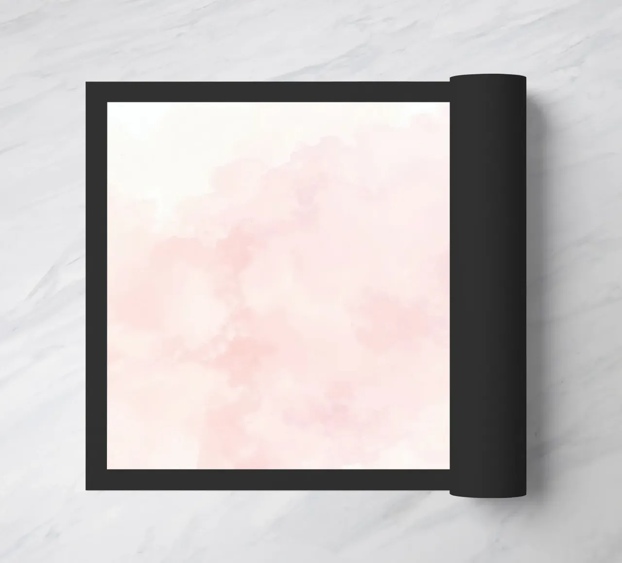 Soft pastel clouds create a serene atmosphere in a tranquil doormat by DesignDoodle