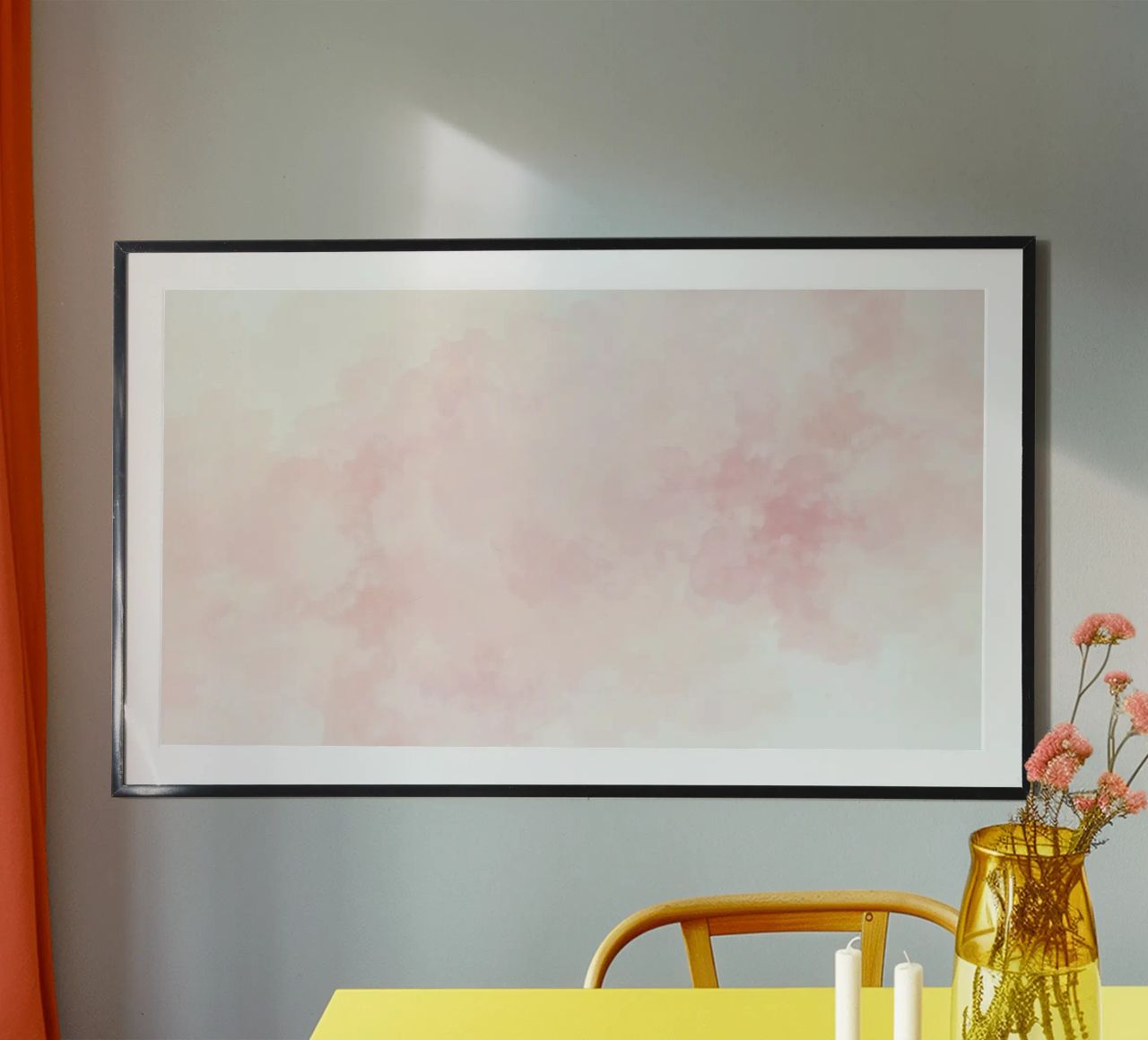 Soft pastel clouds create a serene atmosphere in a tranquil hahnemühle by DesignDoodle