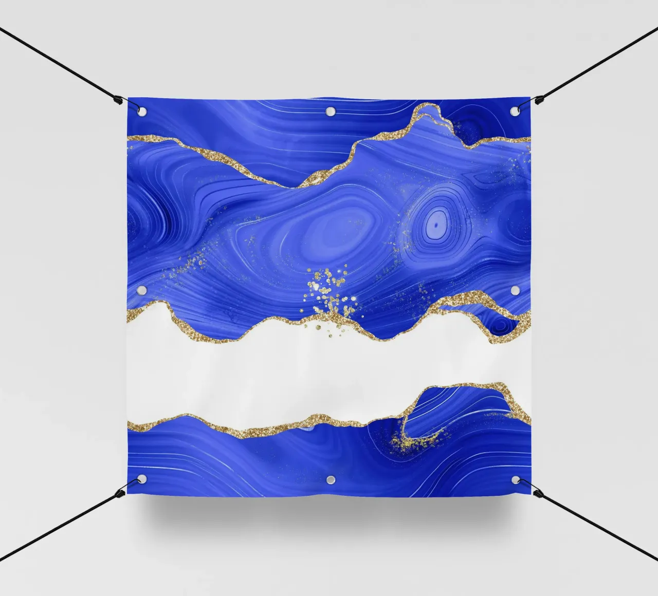 Texture agata blu reale e oro 05 telo in pvc da Gemstone Textures