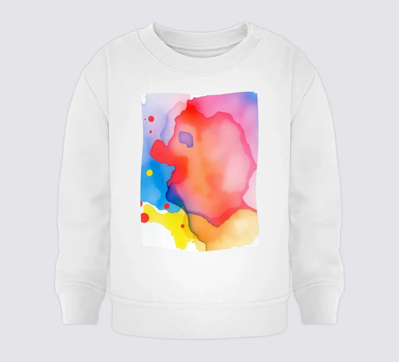 opere d'arte astratte ad acquerello con colori vividi e dinamici felpa neonato da DesignDoodle