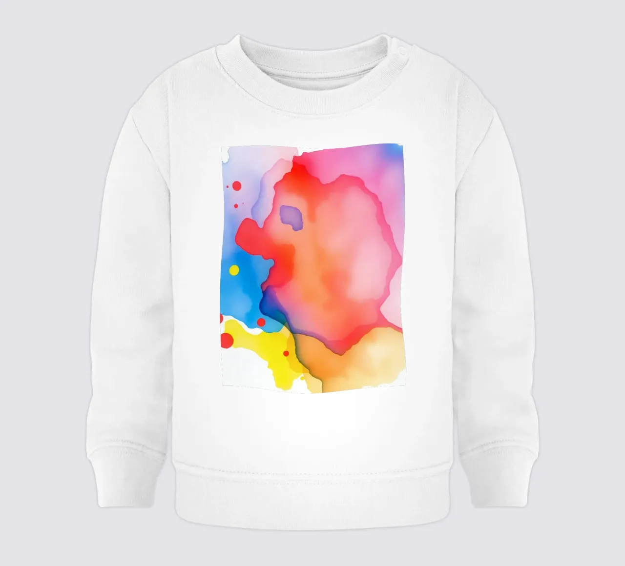 opere d'arte astratte ad acquerello con colori vividi e dinamici felpa neonato da DesignDoodle