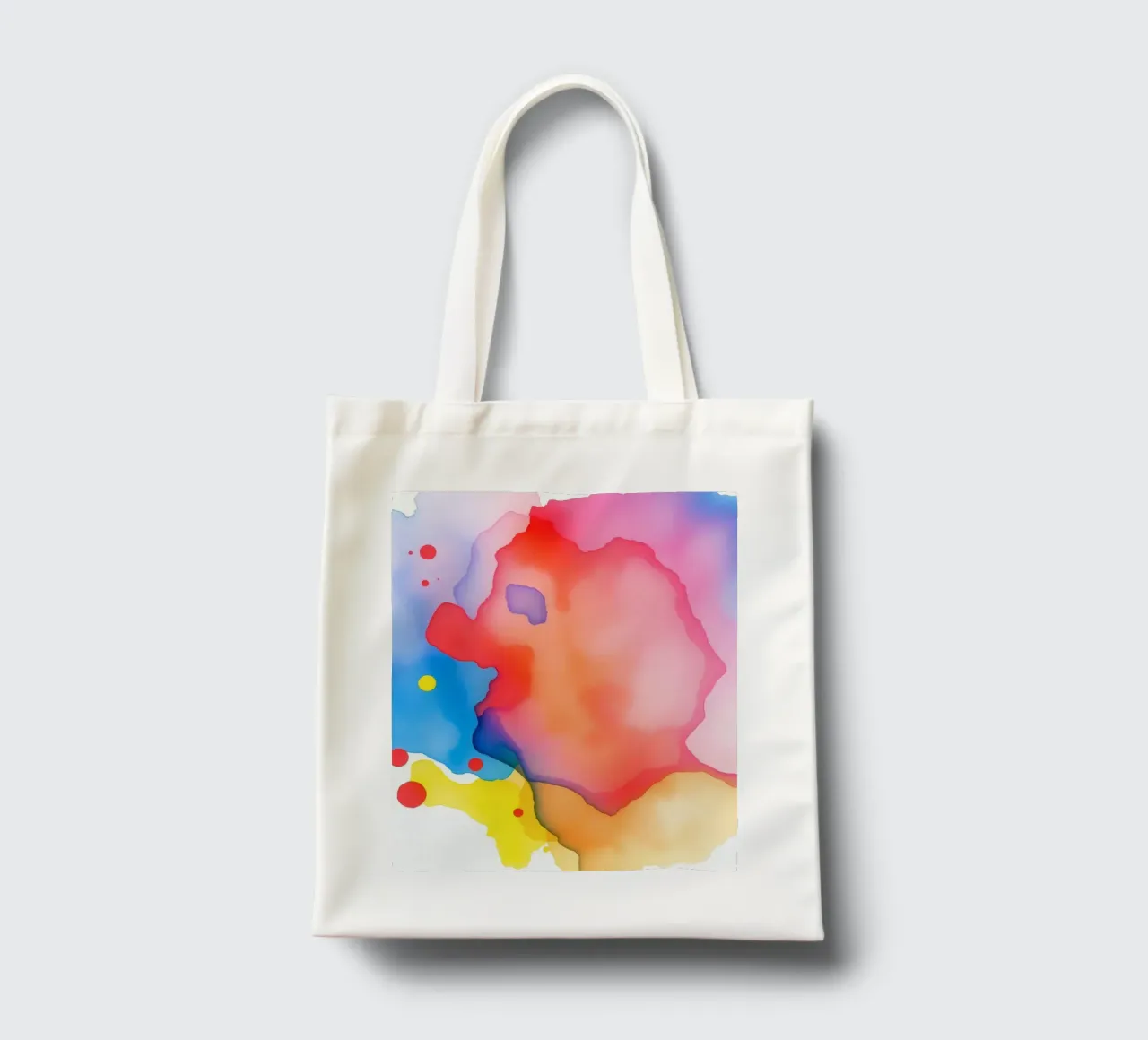 opere d'arte astratte ad acquerello con colori vividi e dinamici borsa in juta da DesignDoodle