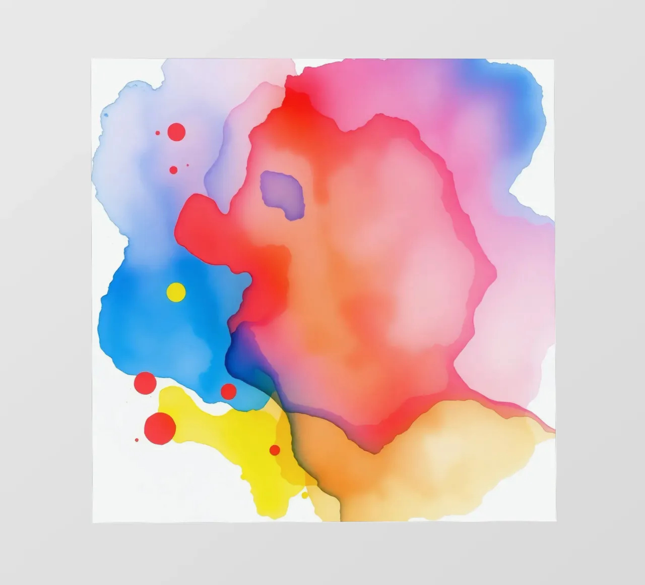 Abstraktes Aquarell mit lebhaften Farben und dynamischen PVC Plane von DesignDoodle