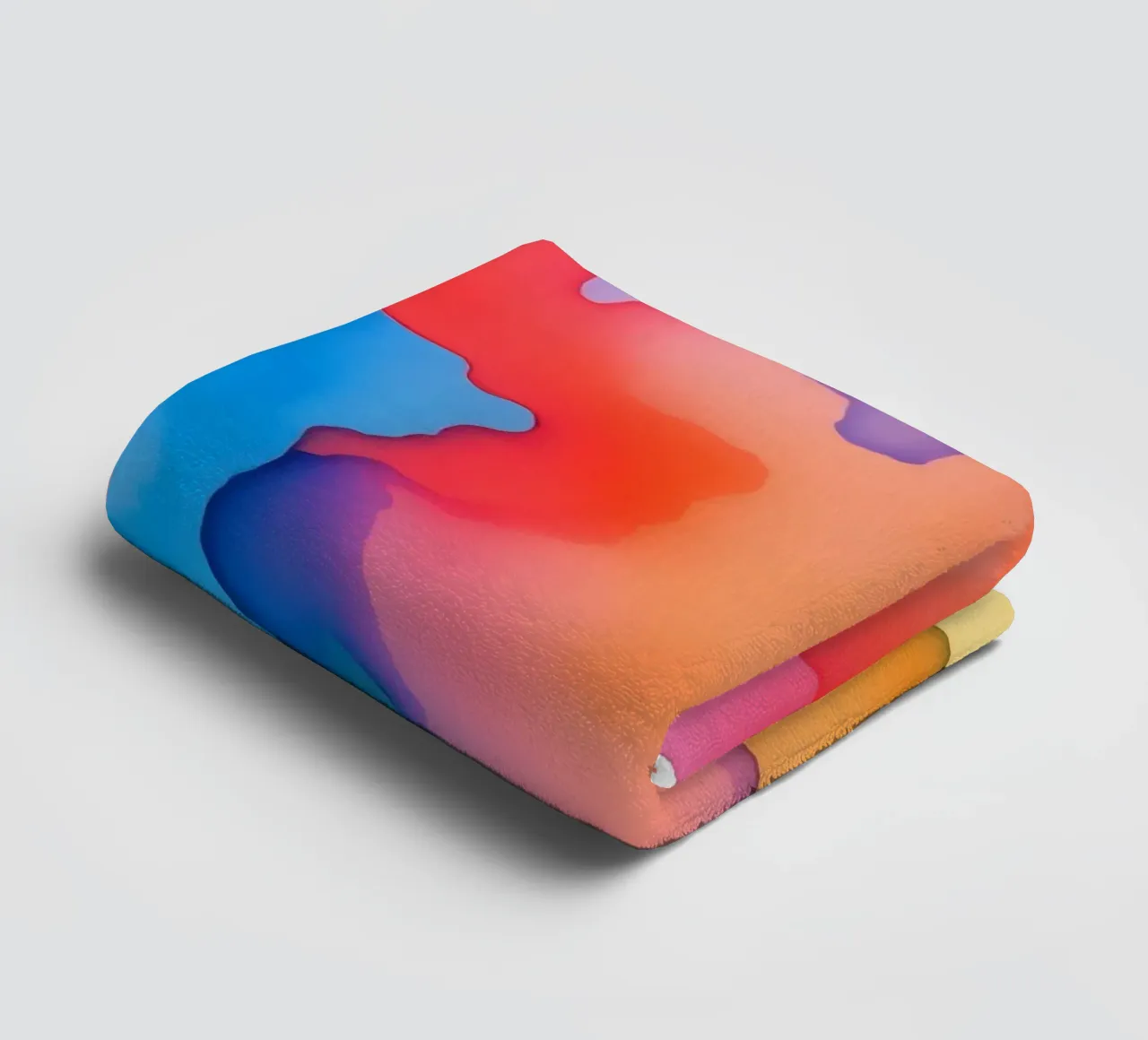 opere d'arte astratte ad acquerello con colori vividi e dinamici asciugamano da bagno da DesignDoodle