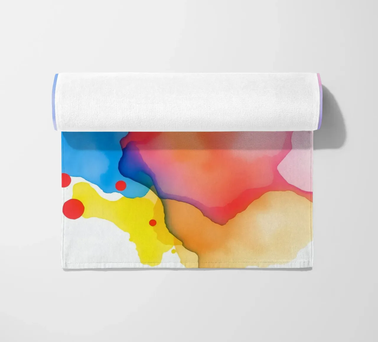 opere d'arte astratte ad acquerello con colori vividi e dinamici telo mare da DesignDoodle