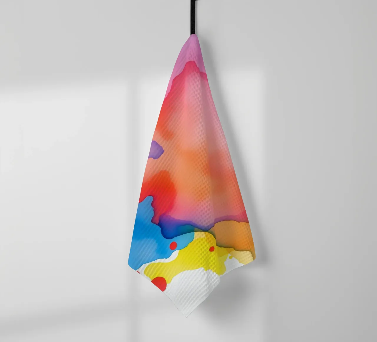 opere d'arte astratte ad acquerello con colori vividi e dinamici canovaccio da cucina da DesignDoodle