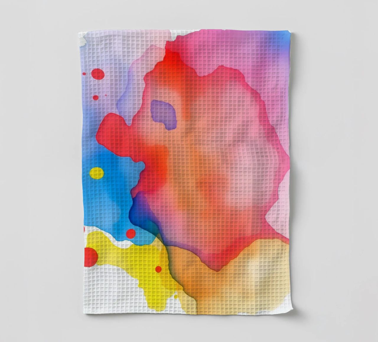 opere d'arte astratte ad acquerello con colori vividi e dinamici canovaccio da cucina da DesignDoodle