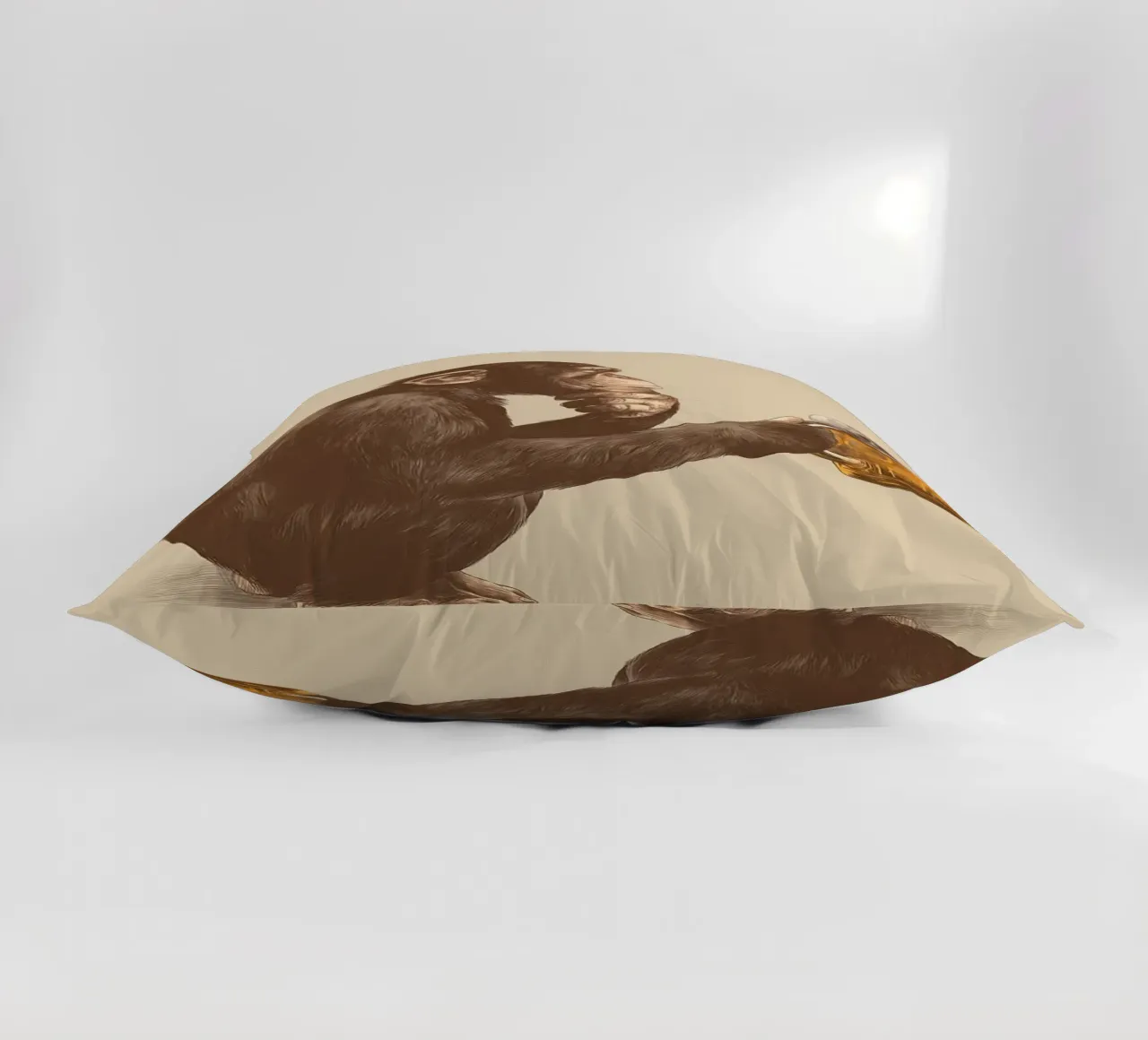 Scimmia che beve birra cuscino da Abstract Botanical Art
