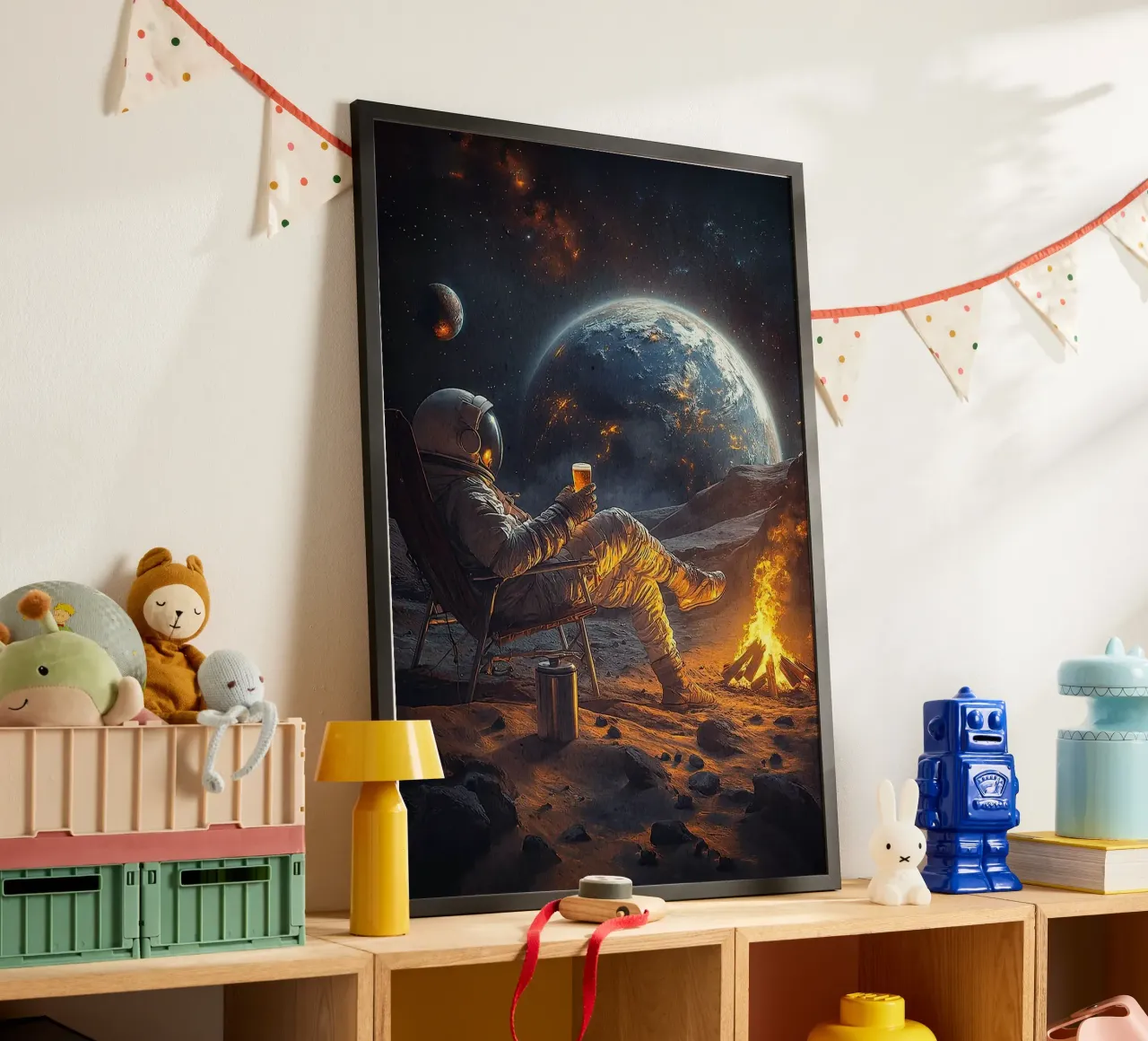 astronauta che beve birra carta hahnemühle da Abstract Botanical Art