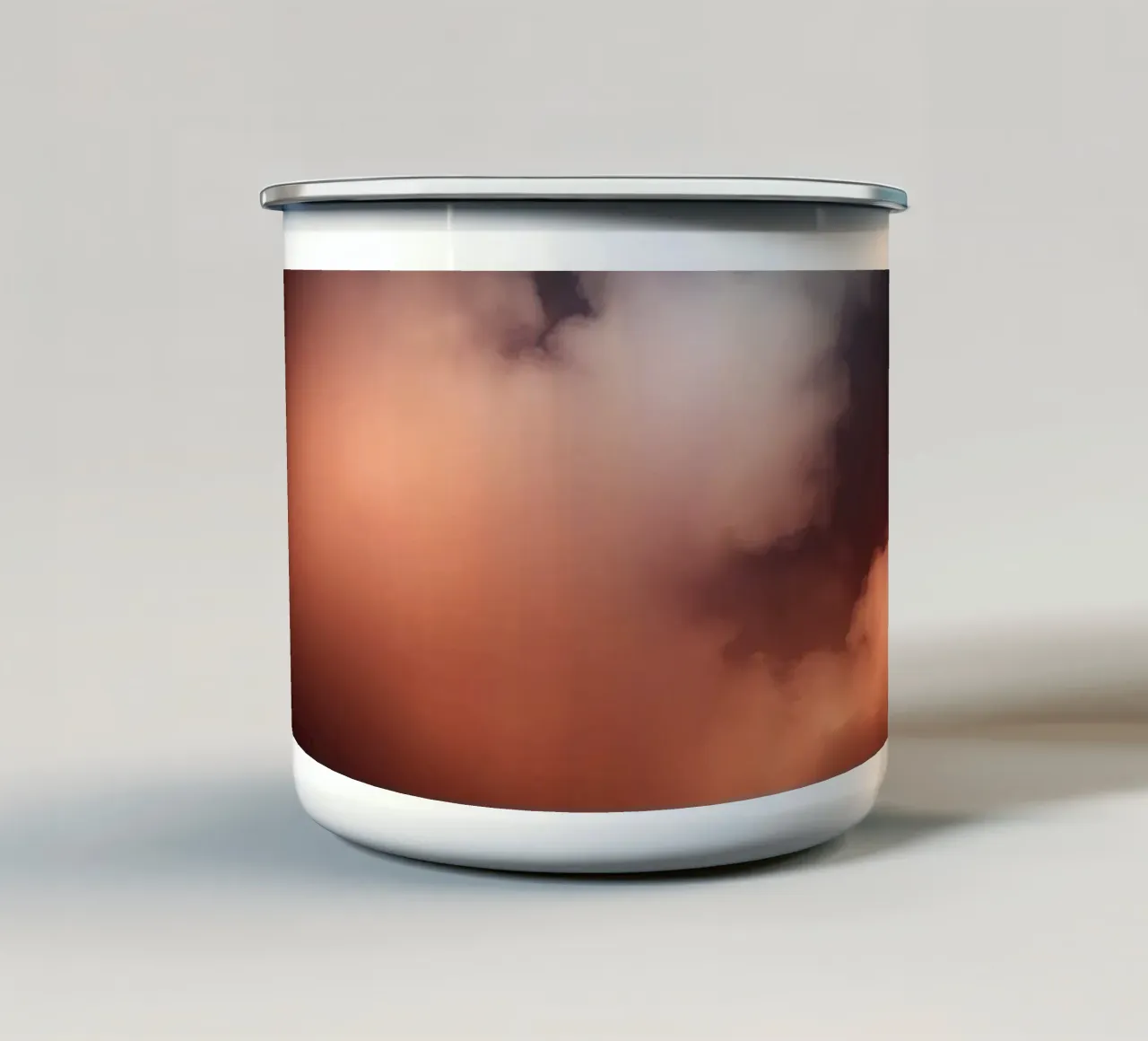 Nuvole colorate turbinano nel cielo notturno atmosfera mistica tazza in smalto da DesignDoodle