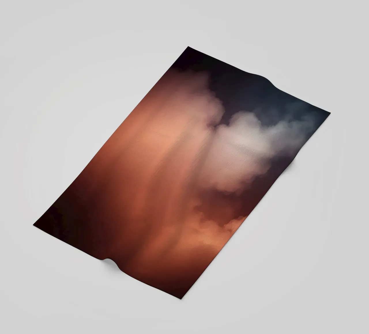 Colorful clouds swirl in the night sky mystical atmospher beach towel by DesignDoodle