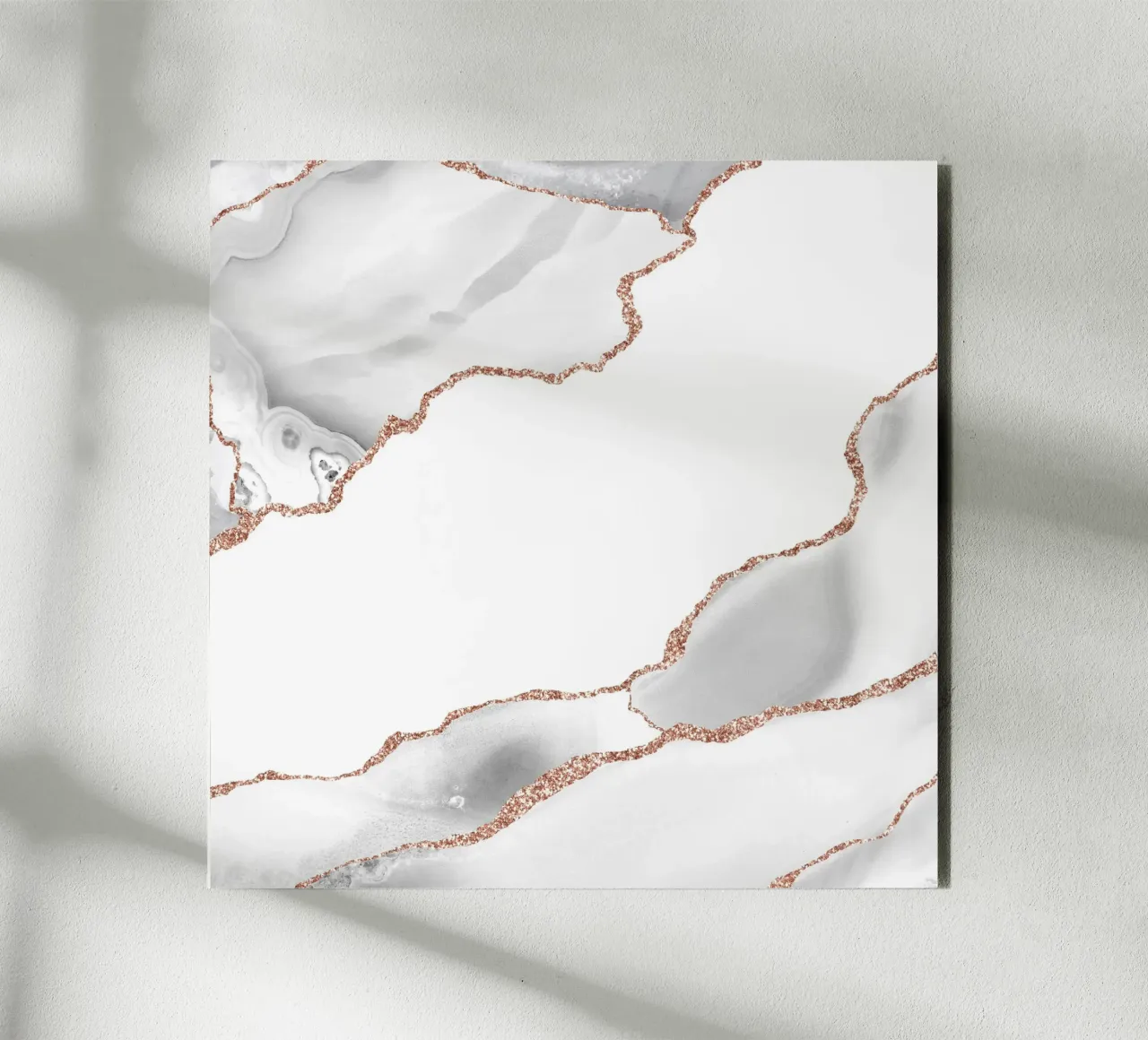 Agata bianca e oro rosa Texture 07 alluminio dibond da Gemstone Textures