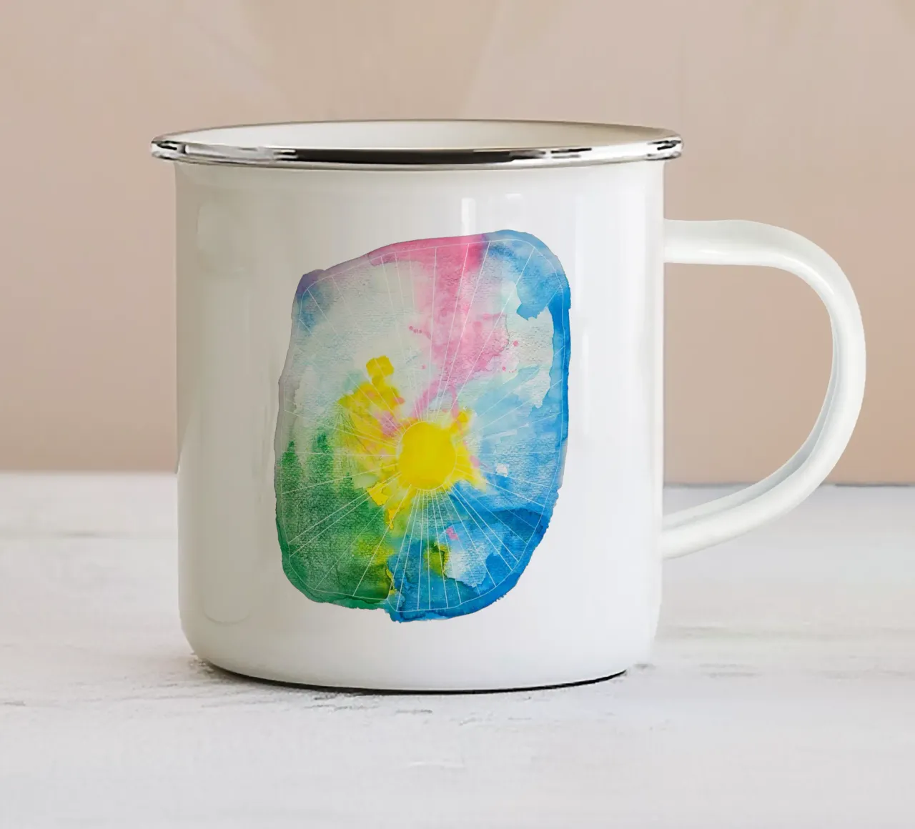 Sunshine tazza in smalto da MissVeroonica