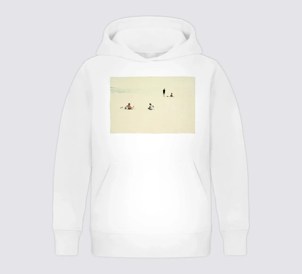 Minimal Beach People kids hoodie by Ingrid Beddoes