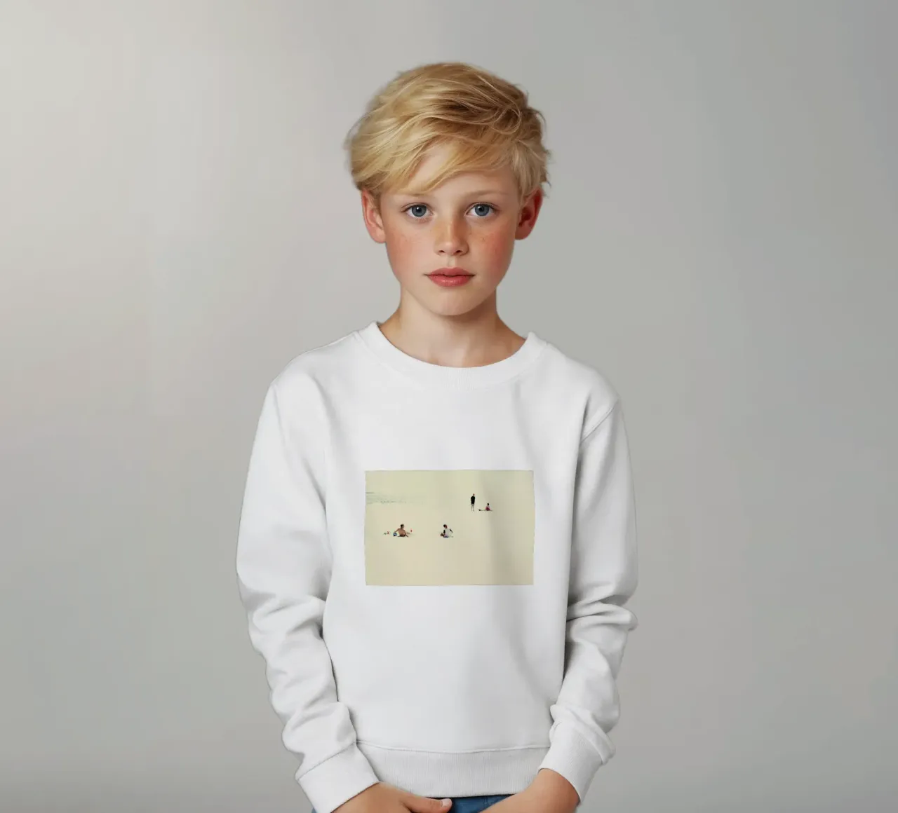 Minimal Beach People felpa bambino da Ingrid Beddoes
