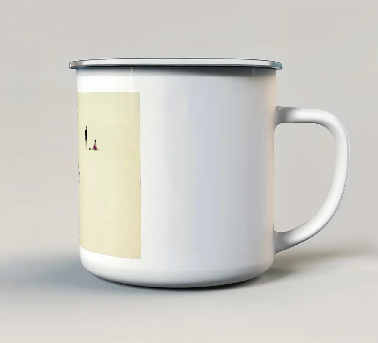 Minimal Beach People tazza in smalto da Ingrid Beddoes