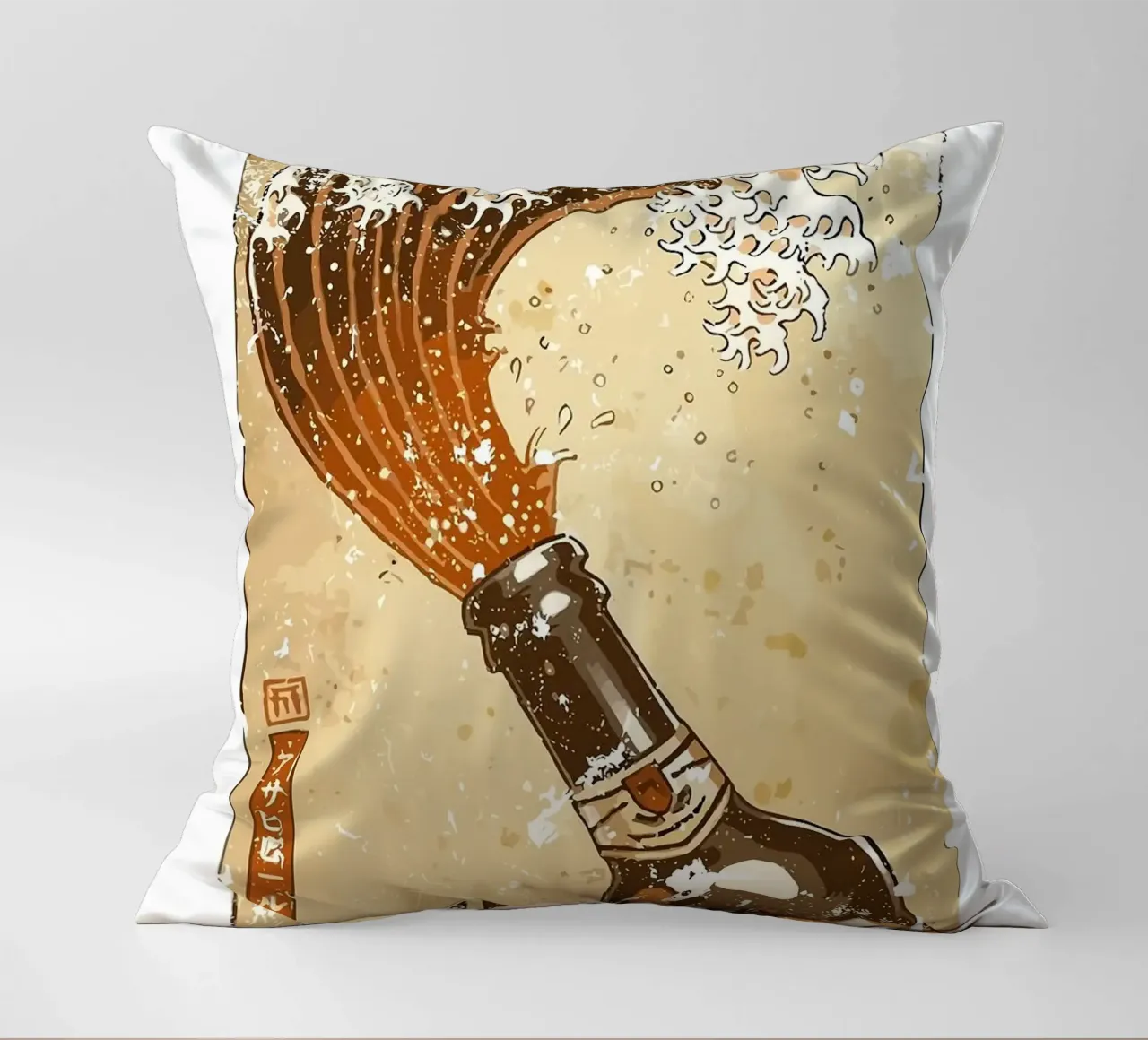 bottiglia di birra cuscino da Abstract Botanical Art