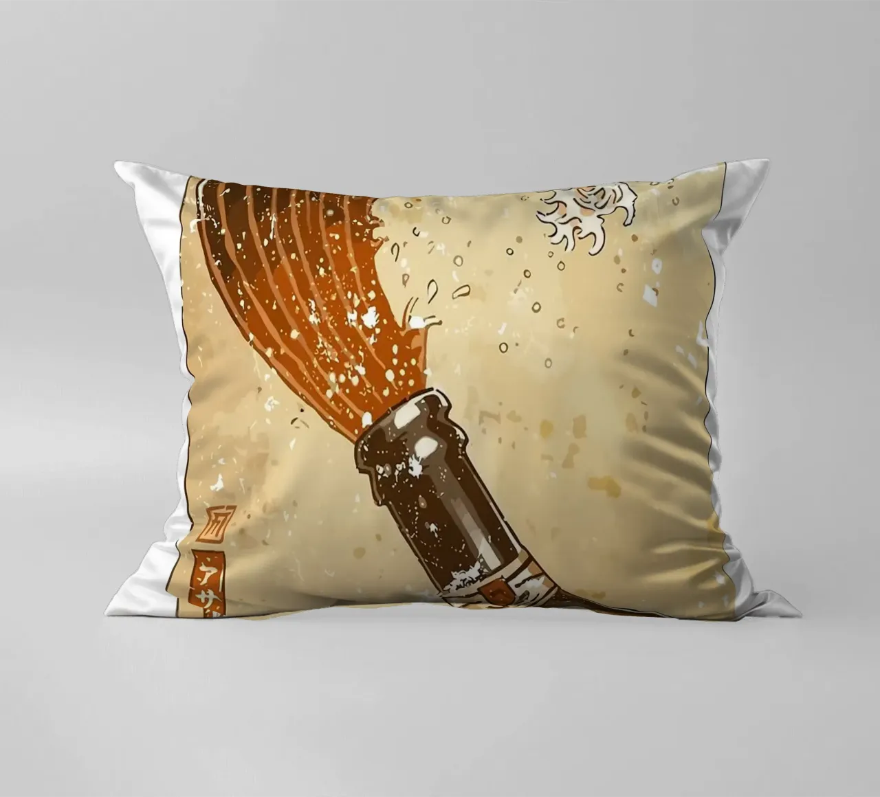 bottiglia di birra cuscino da Abstract Botanical Art