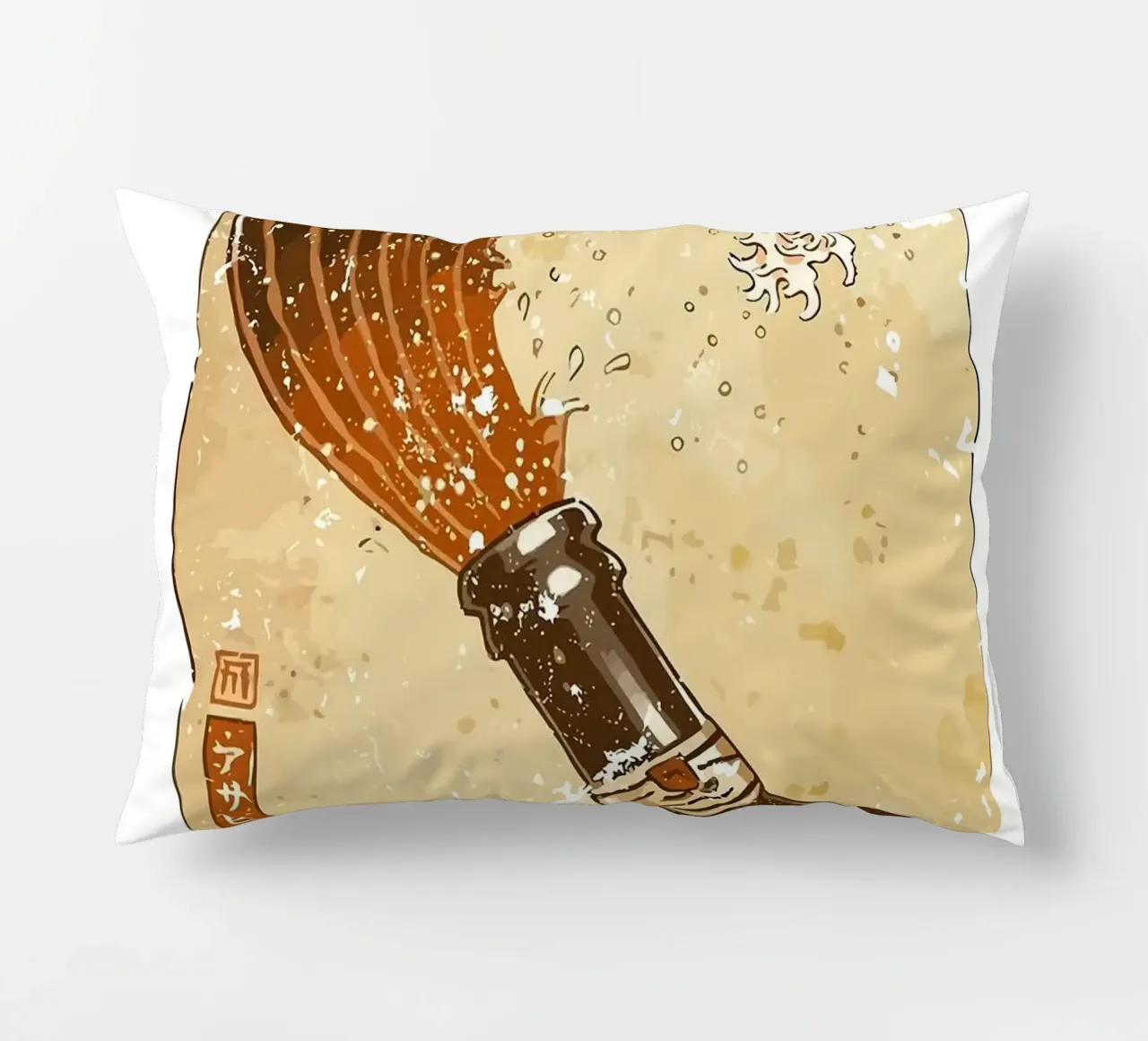 bottiglia di birra cuscino da Abstract Botanical Art
