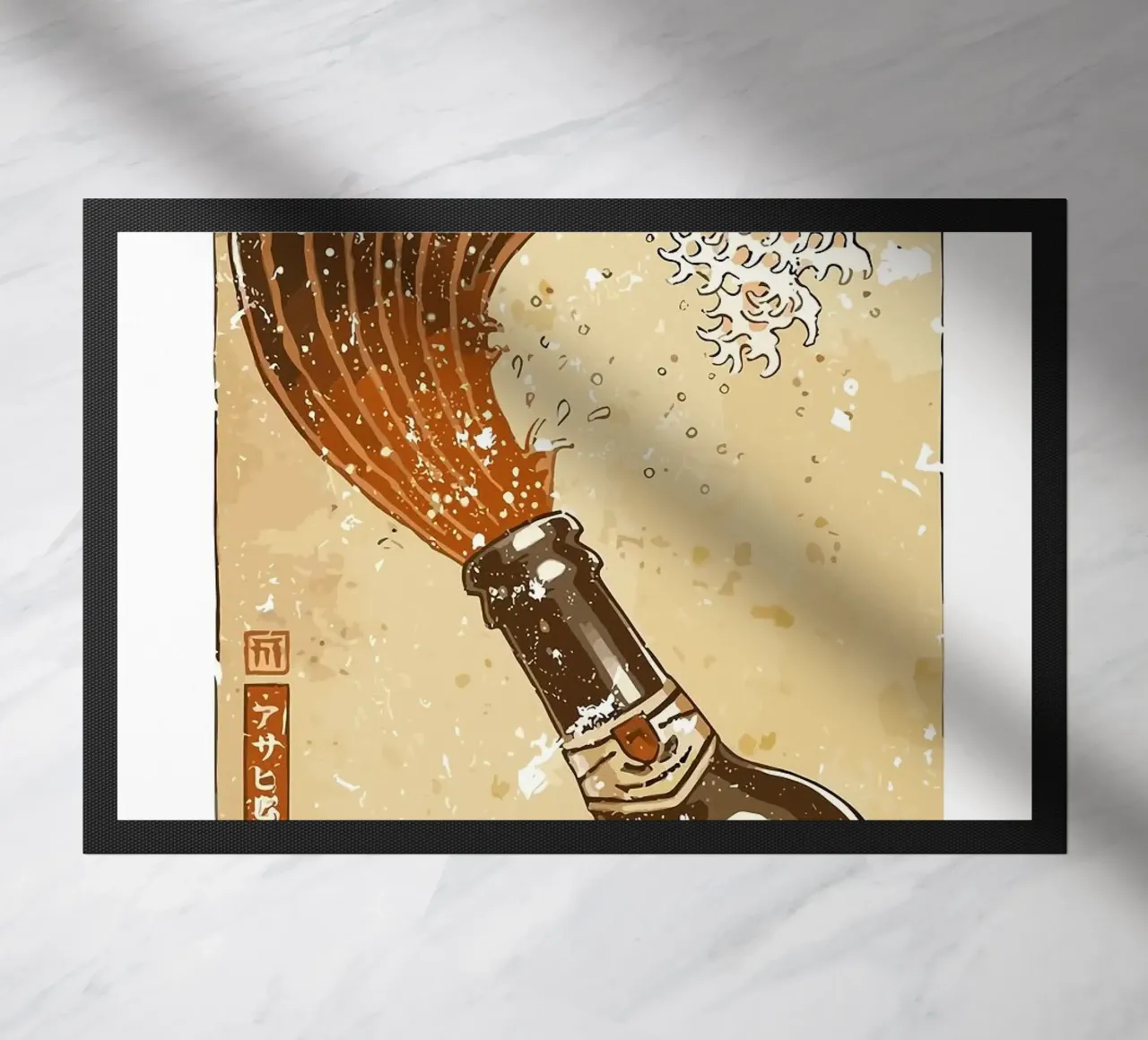 bierfles deurmat van Abstract Botanical Art