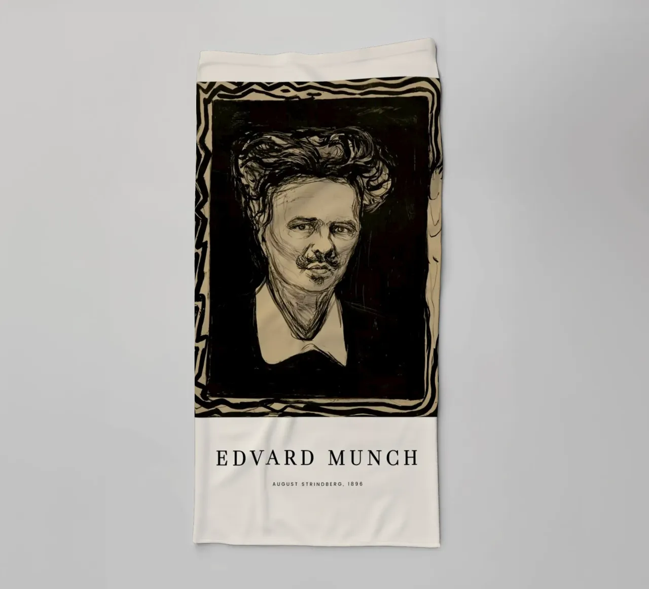 Munch - August Strindberg asciugamano da bagno da ARTOTHEK