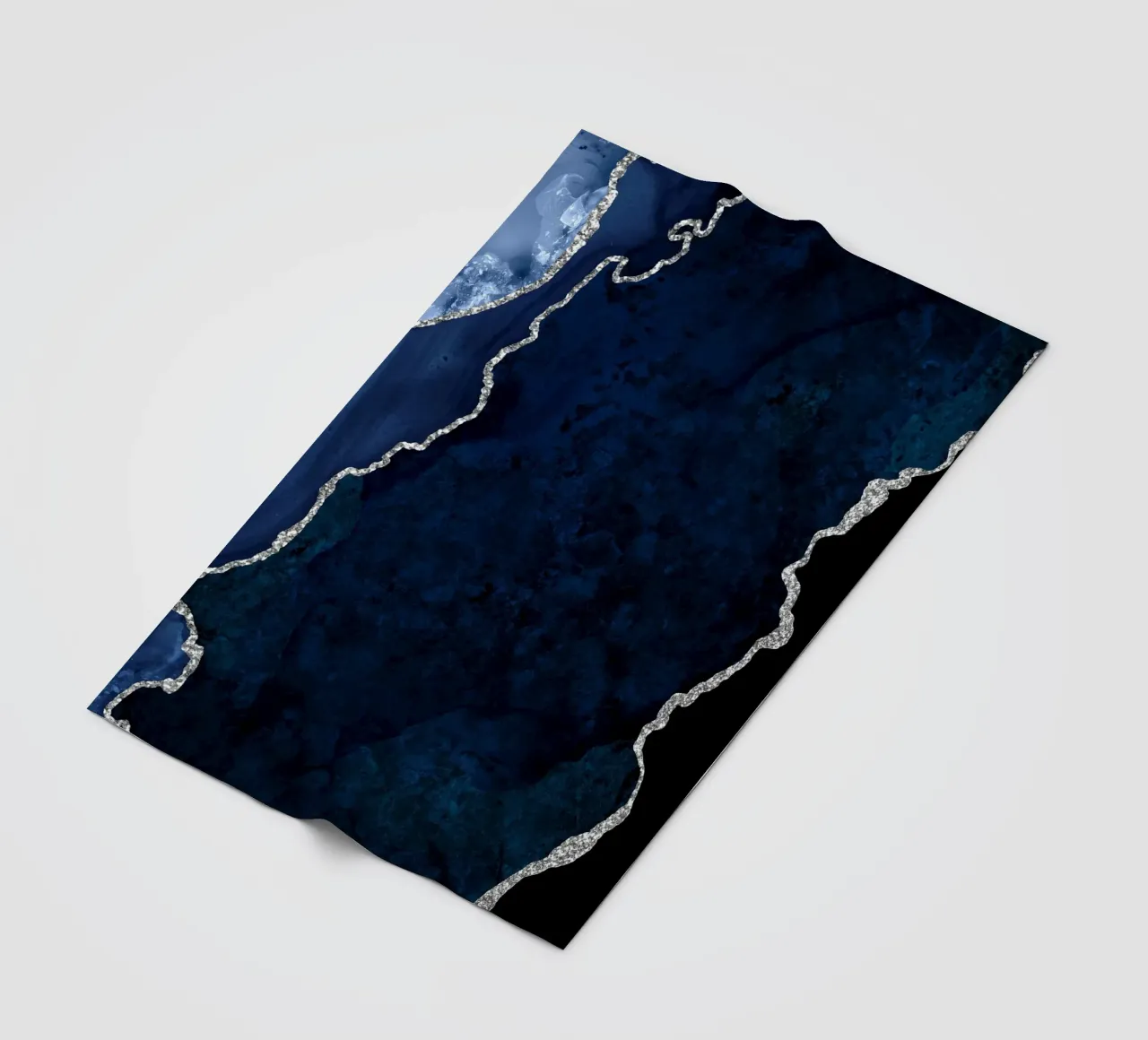 Texture agata marina e argento 01 coperta in pile da Gemstone Textures