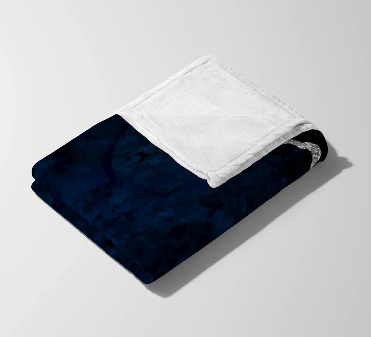 Navy & Silver Agate Texture 01 fleece blanket by Gemstone Textures