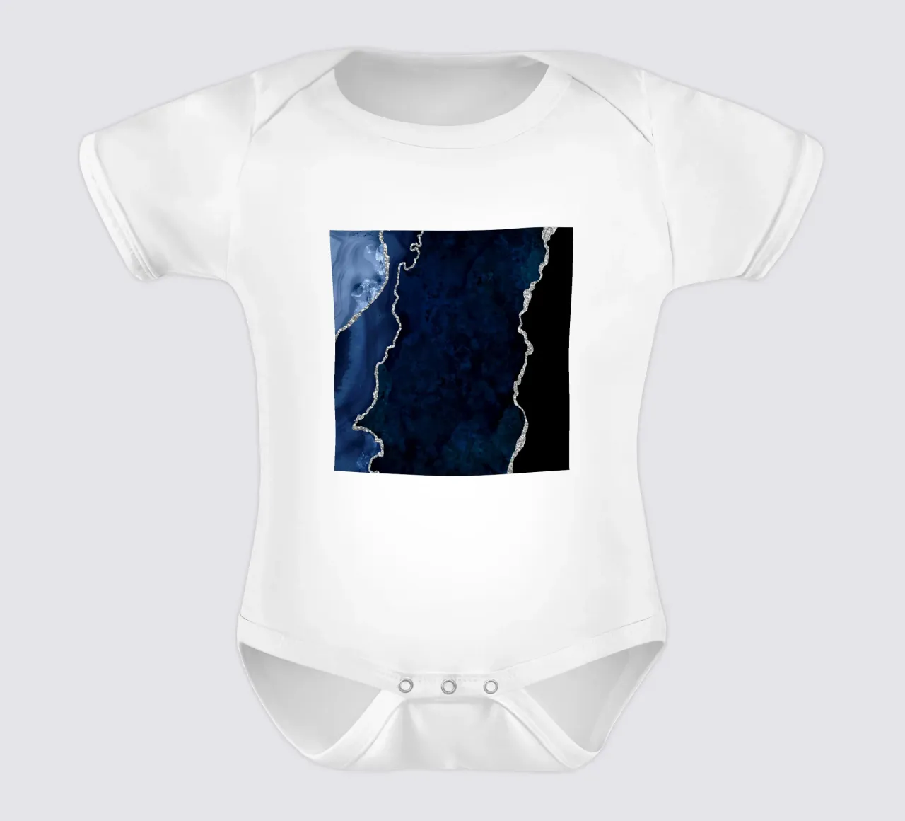 Texture agata marina e argento 01 body neonato maniche corte da Gemstone Textures