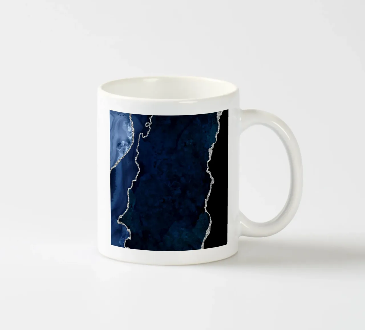 Texture agata marina e argento 01 tazza in ceramica da Gemstone Textures