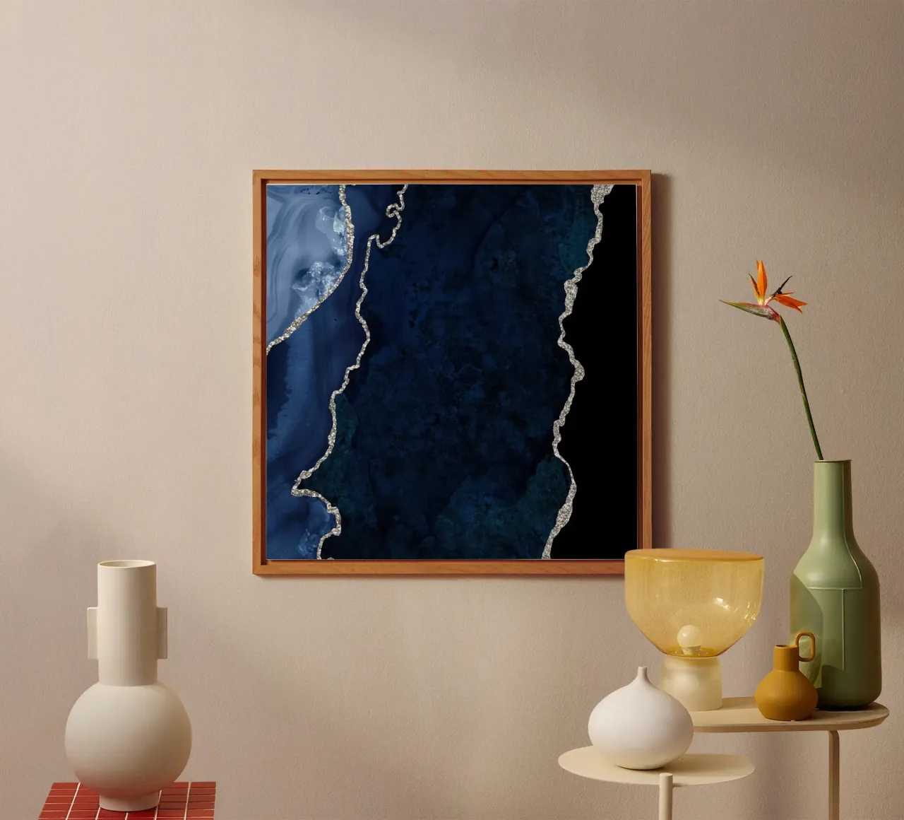 Texture agata marina e argento 01 alluminio dibond da Gemstone Textures