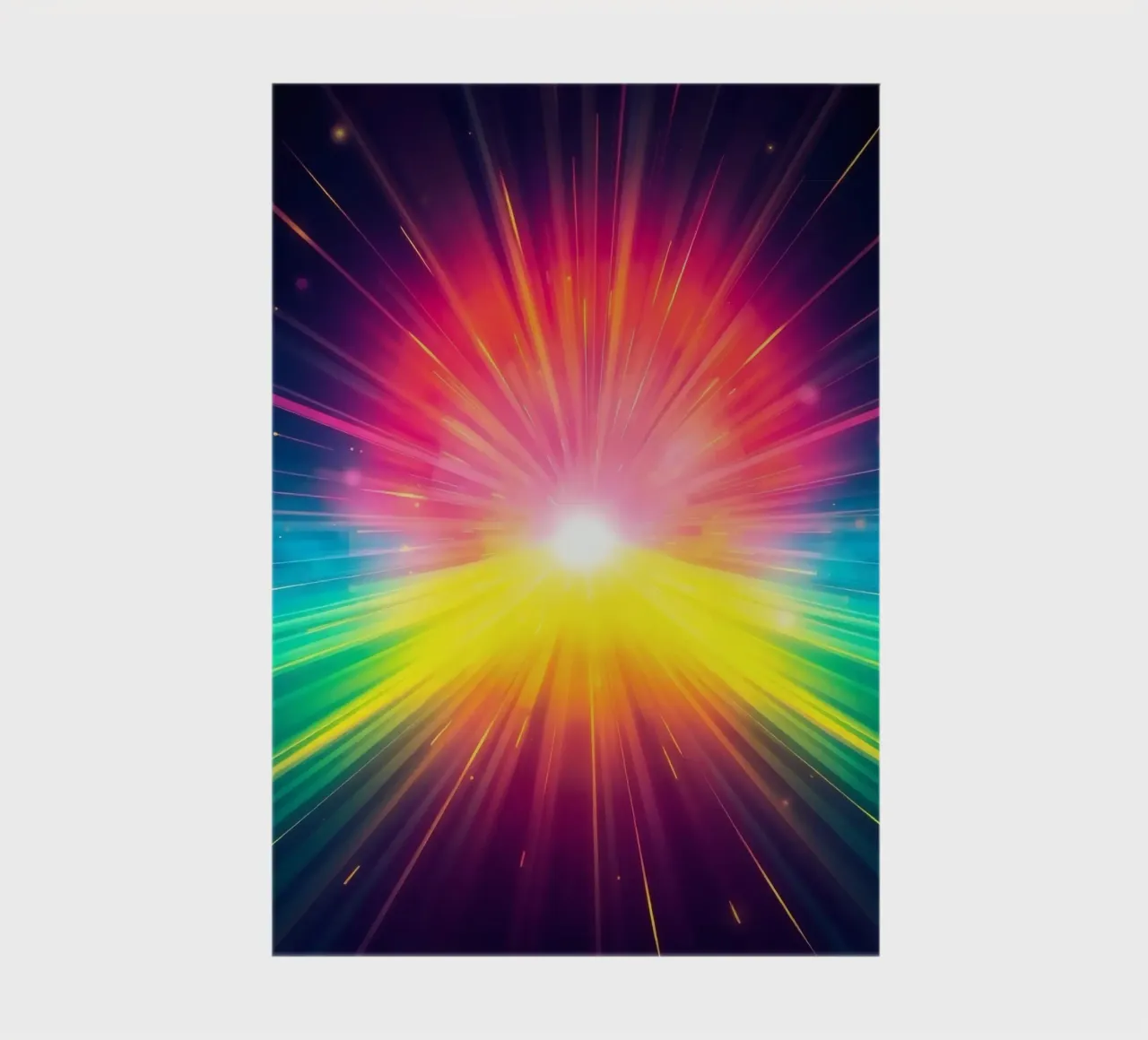 Bright explosion of colors radiating from a central point notebook by DesignDoodle