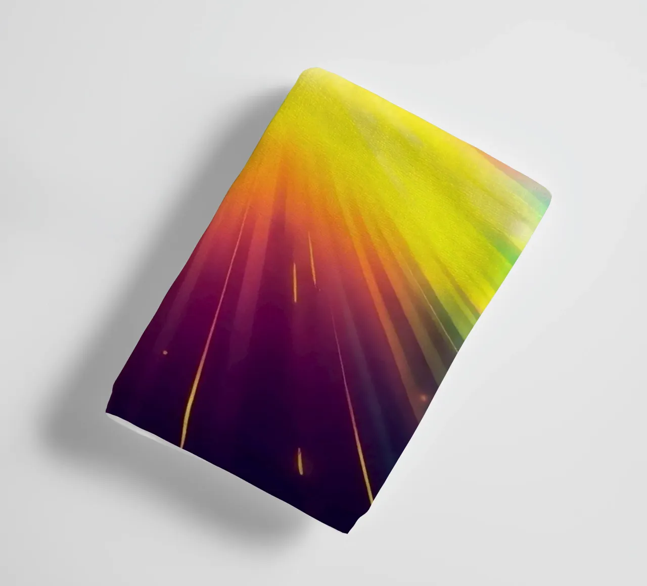 Bright explosion of colors radiating from a central point towel by DesignDoodle