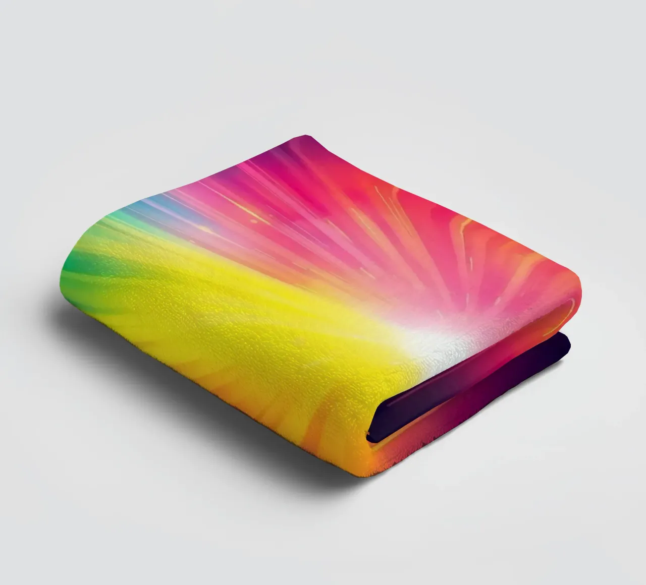 Bright explosion of colors radiating from a central point towel by DesignDoodle