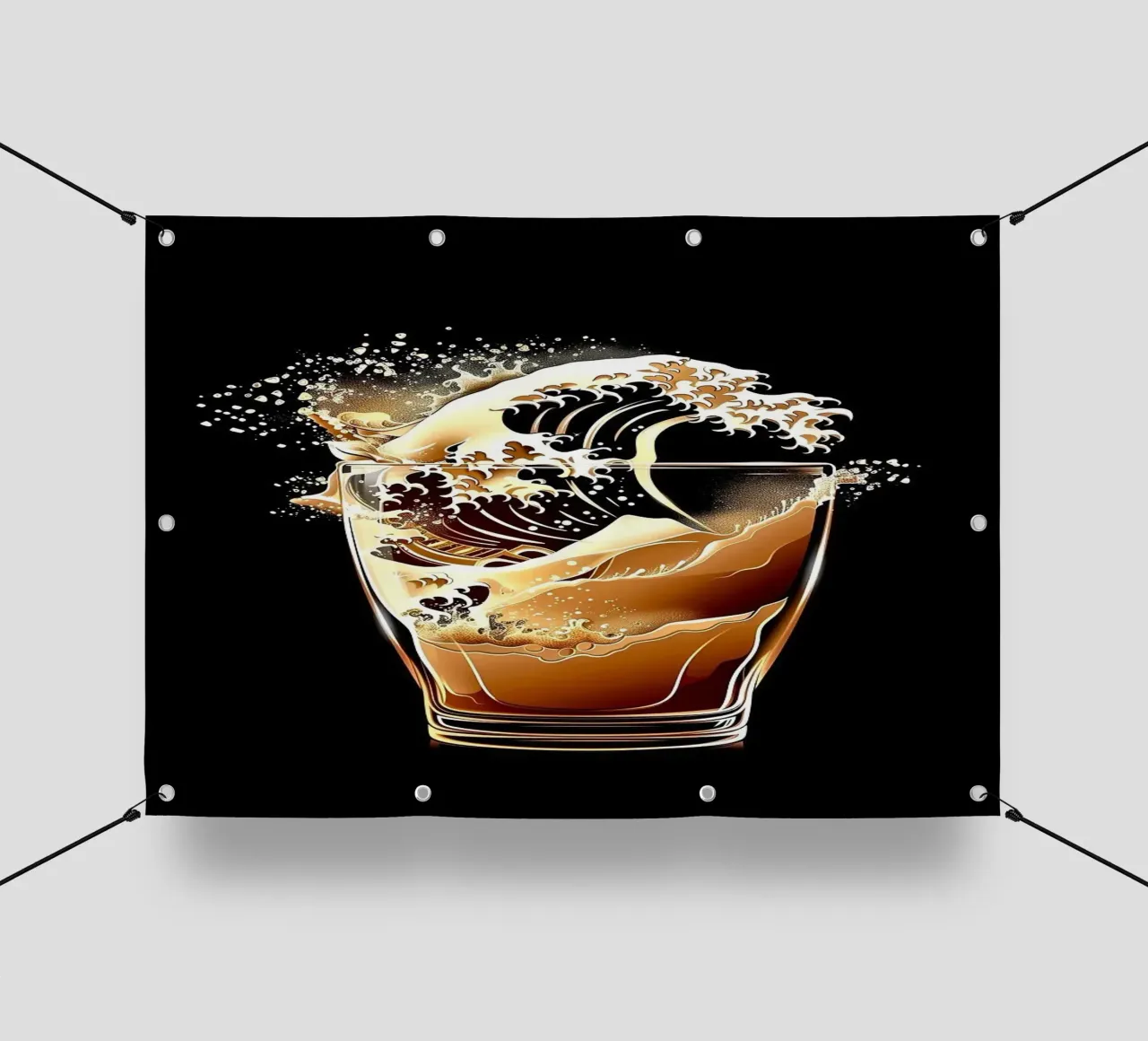 bicchiere di birra telo in pvc da Abstract Botanical Art